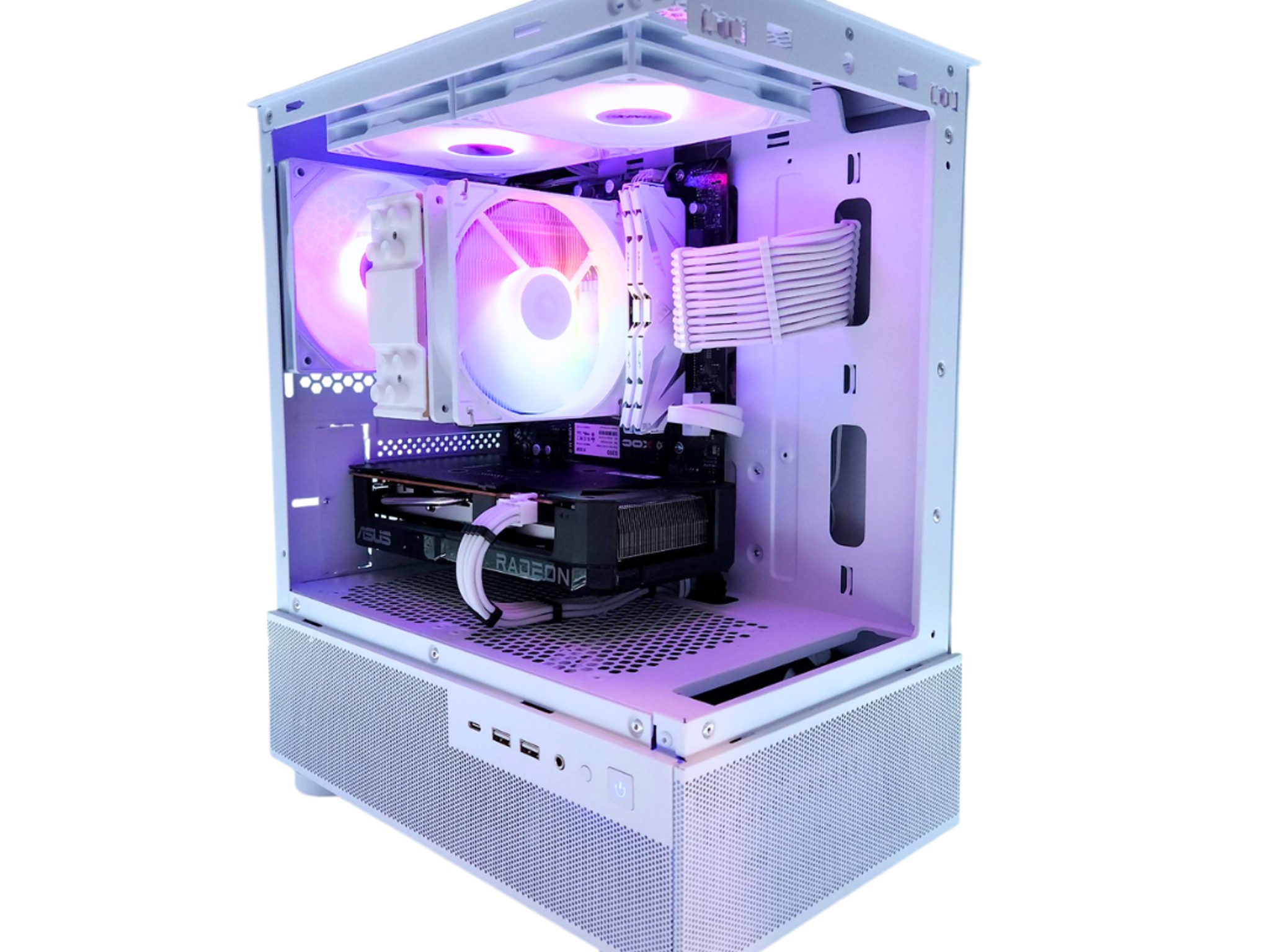 🌑Dagger🔪: RX 7600 | Ryzen 5500 | 16GB DDR4 RAM | 512GB SSD | 4 RGB Fans | White RGB Gaming PC
