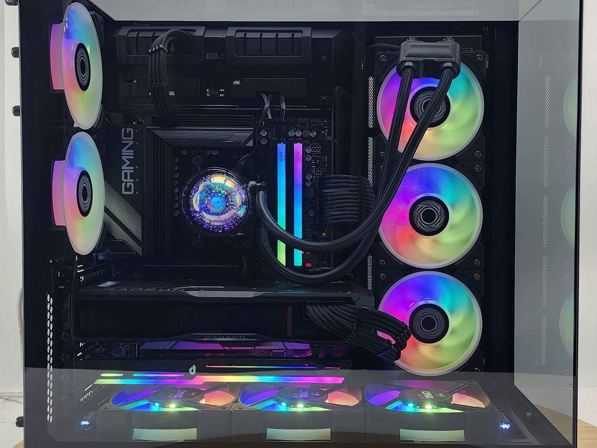 Gaming PC Ryzen 9 9900X 32GB RAM 2TB SSD RX 7900 XTX 24GB Windows 11 Computer