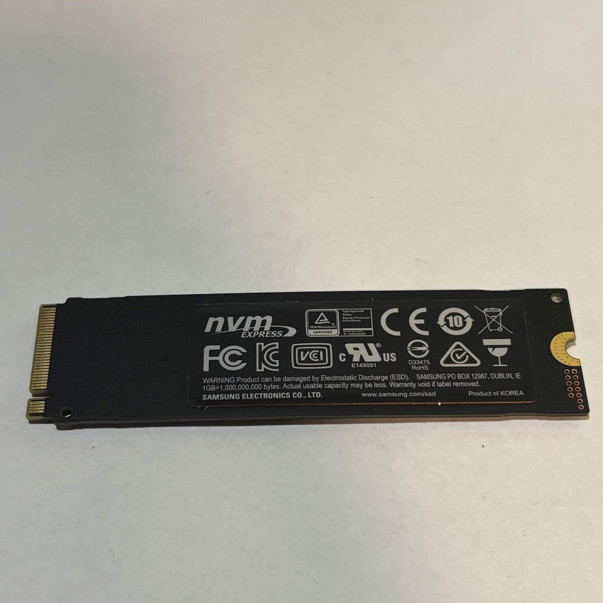 Samsung 970 EVO 500GB NVMe M.2 SSD PCIe Gen3 x4 – Tested – 100% Health