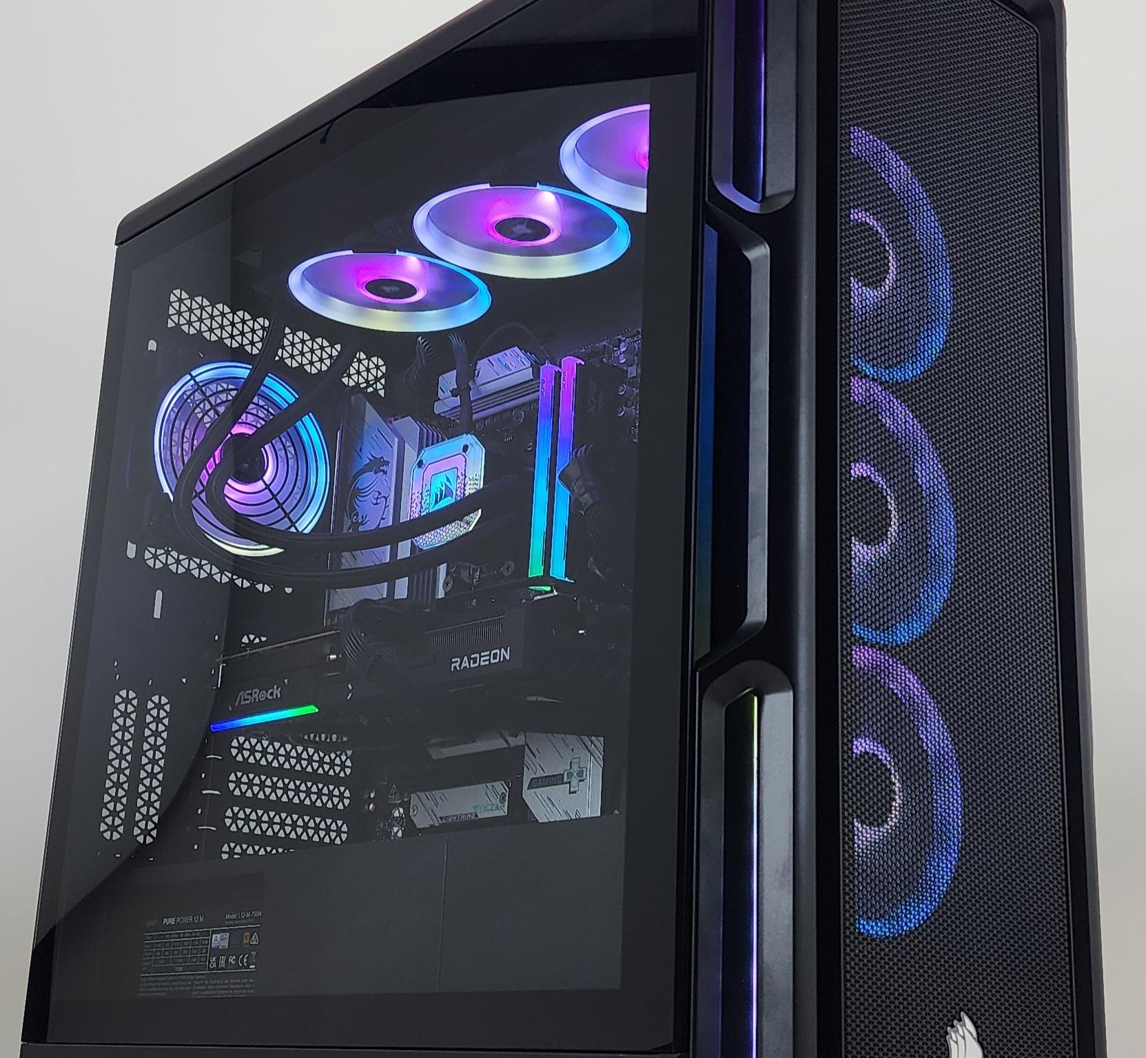 Gaming PC Ryzen 9 9950X 32GB RAM 2TB SSD RX 9070 16GB Windows 11 Computer