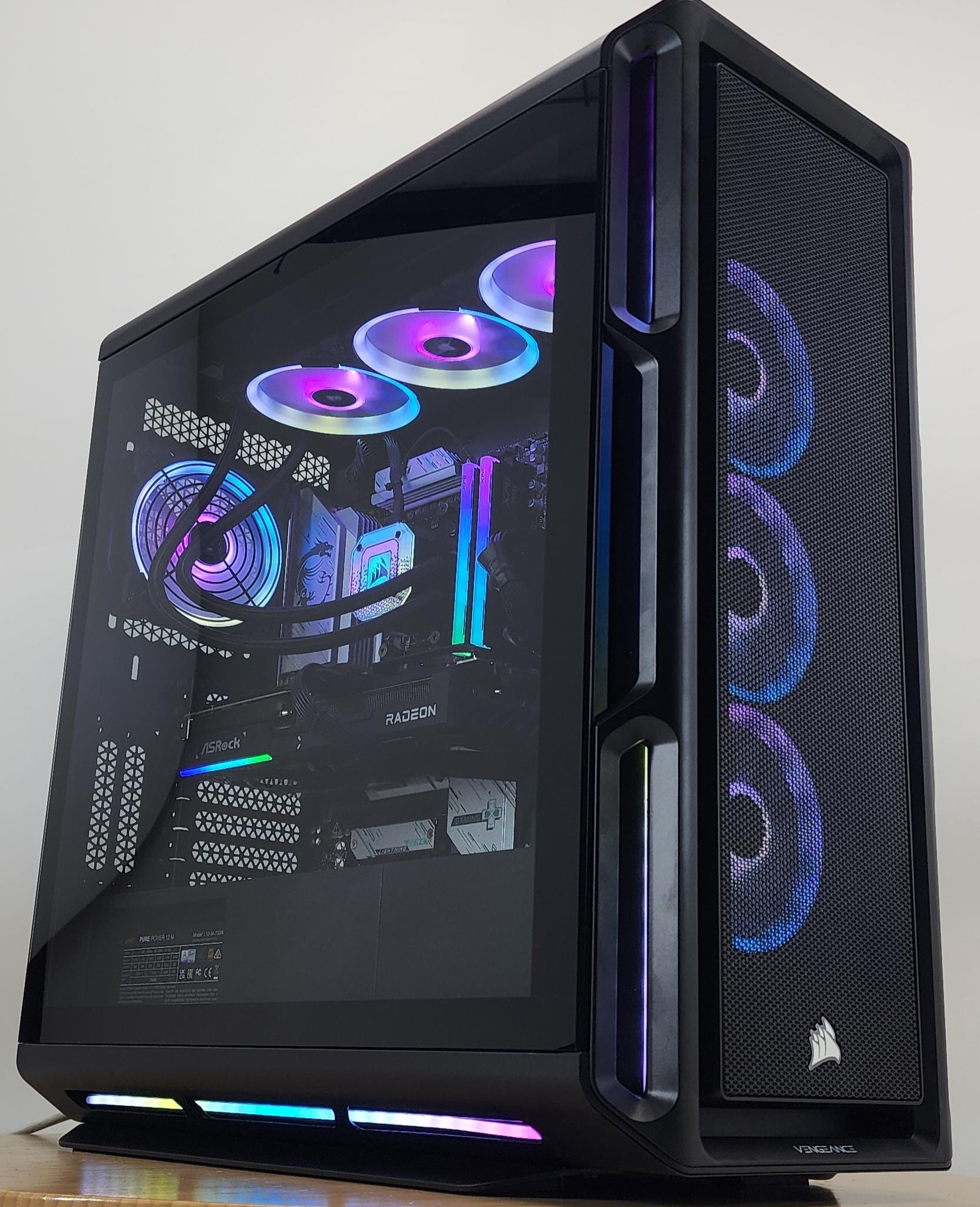 Gaming PC Ryzen 9 9950X 32GB RAM 2TB SSD RX 9070 16GB Windows 11 Computer