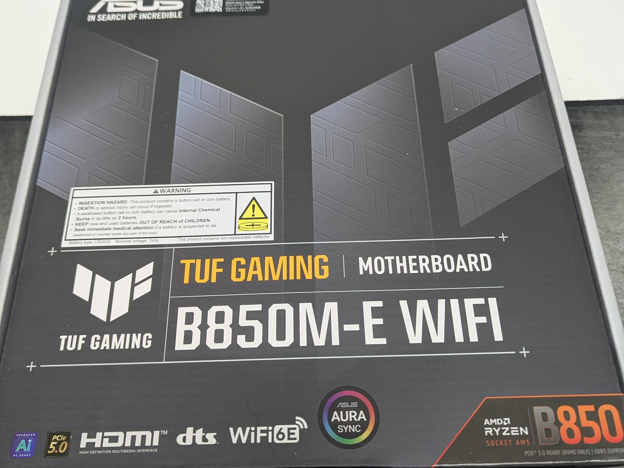 🛡️ ASUS TUF GAMING B850M-E WIFI | AM5 Micro ATX Motherboard