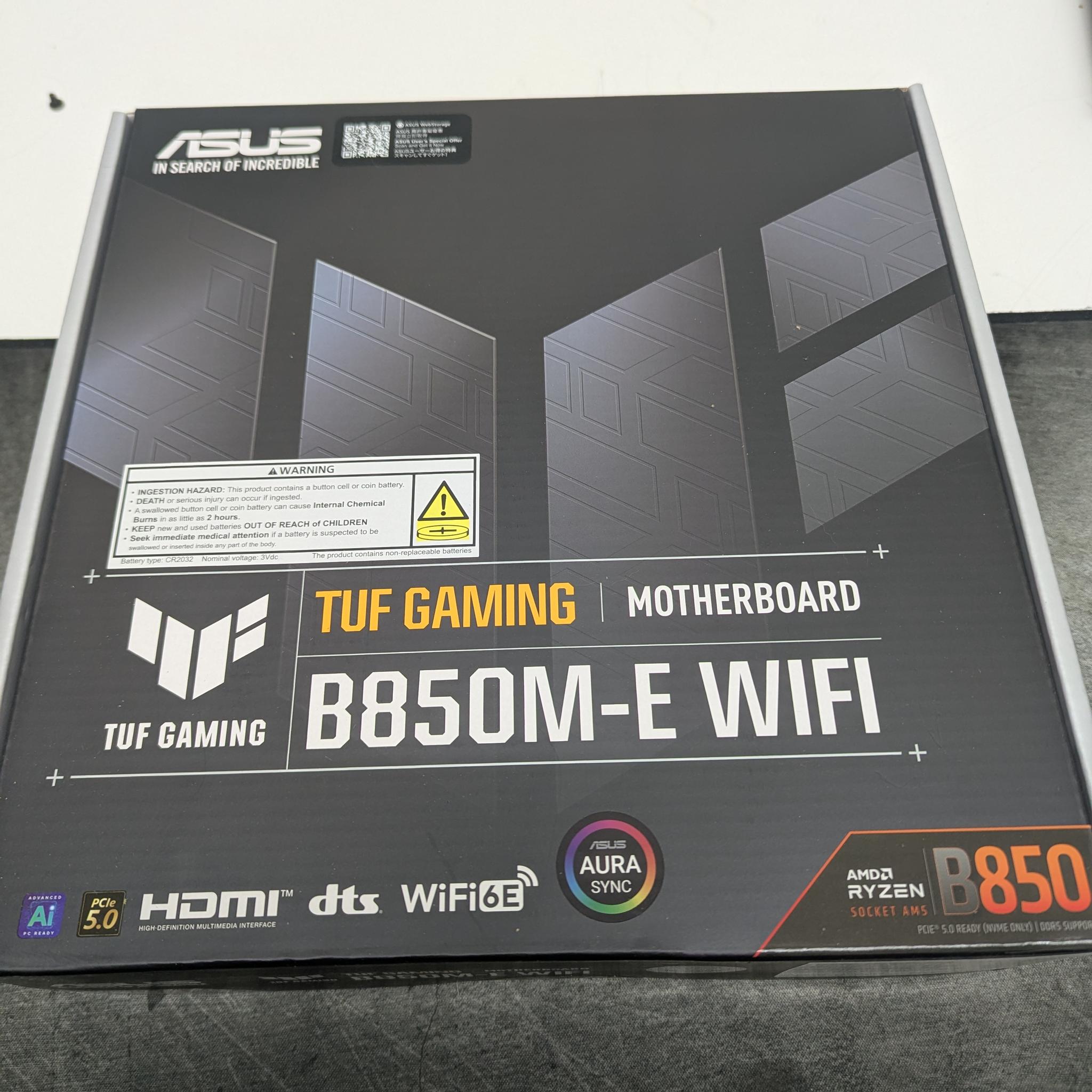 🛡️ ASUS TUF GAMING B850M-E WIFI | AM5 Micro ATX Motherboard
