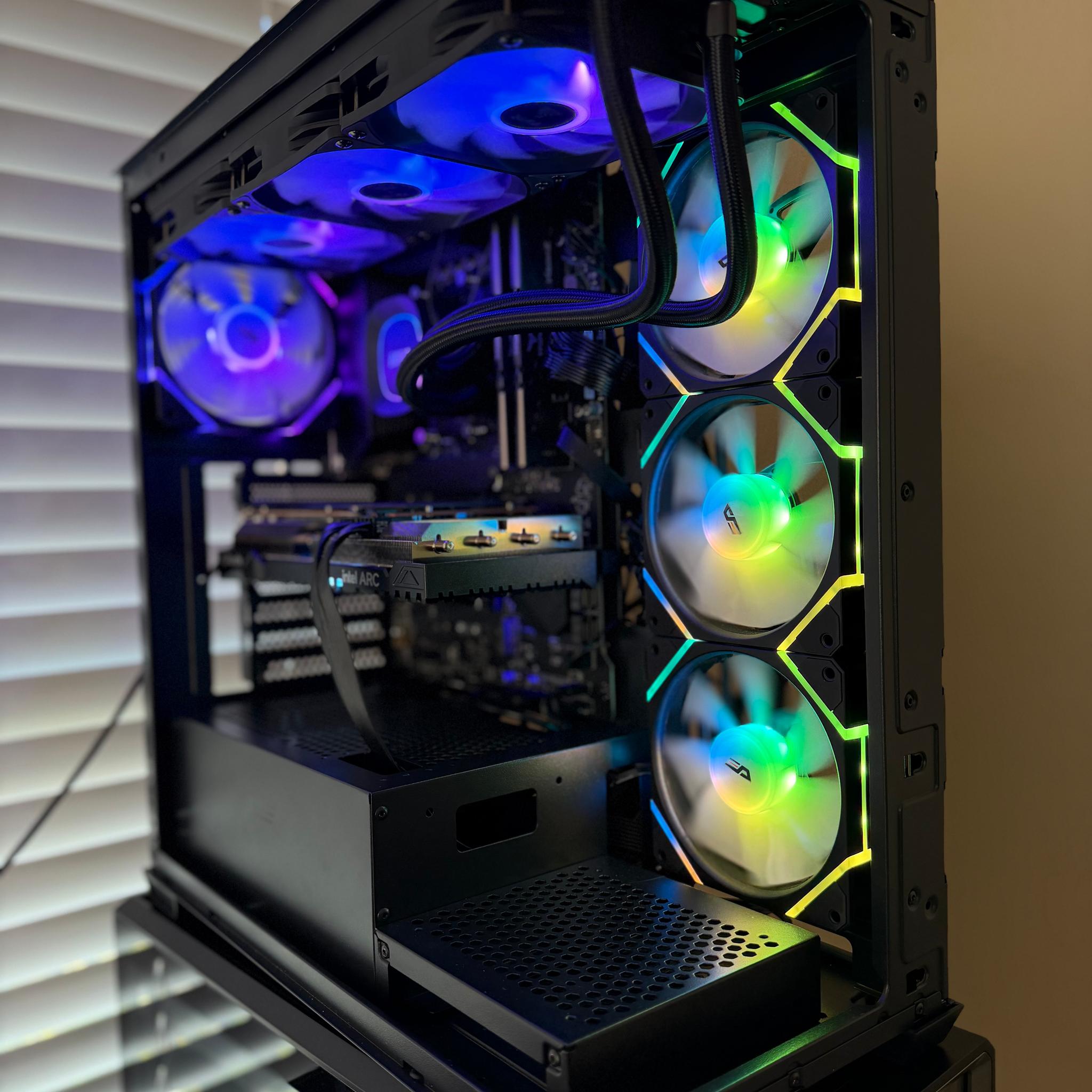 🔥 RGB Gaming PC | Intel Arc A750 8GB | Ryzen 5 5500 | 1TB | 850W PSU | 360mm AIO | WiFi 🔥