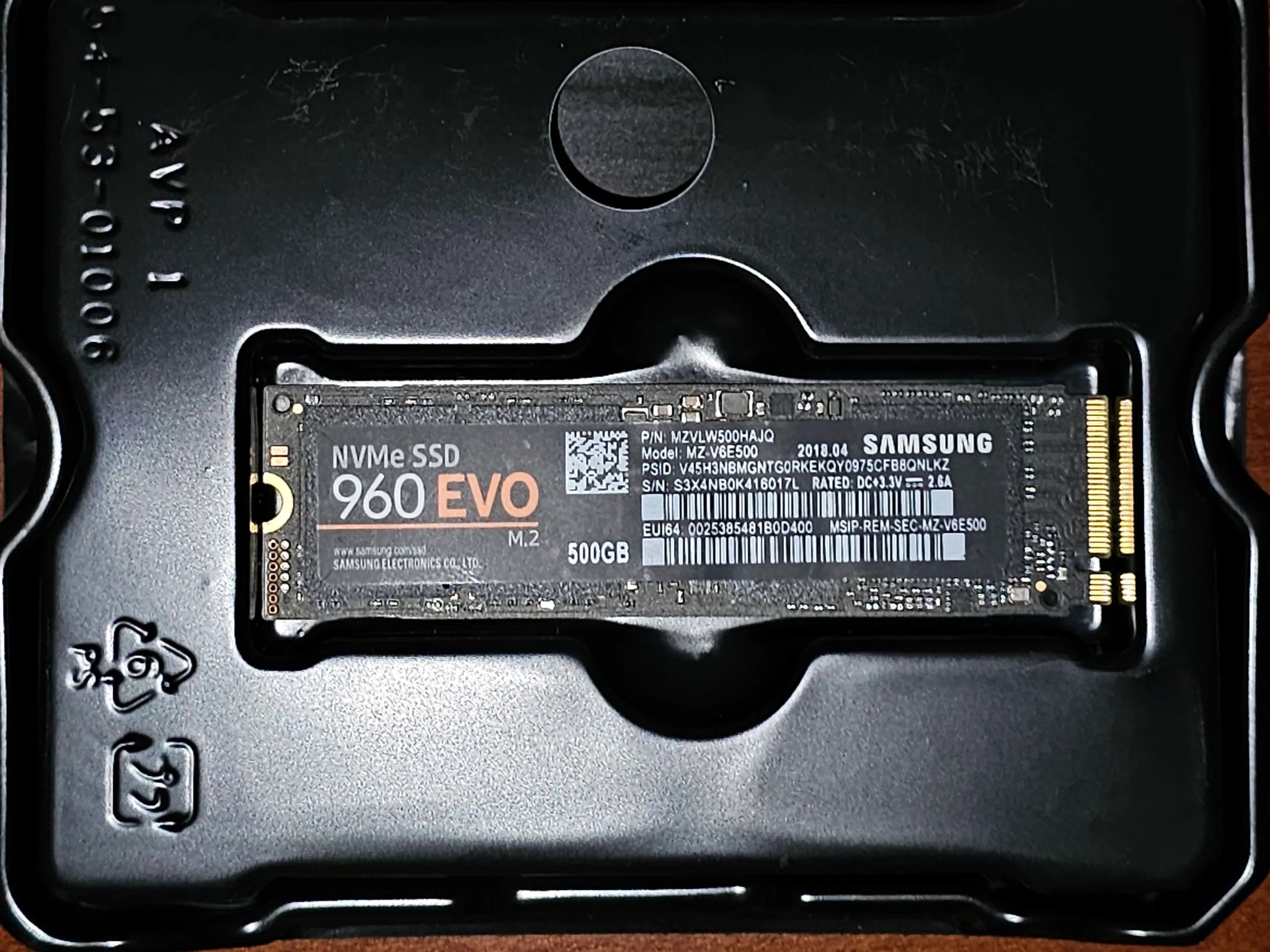 Samsung 960 Evo 500GB NVMe SSD