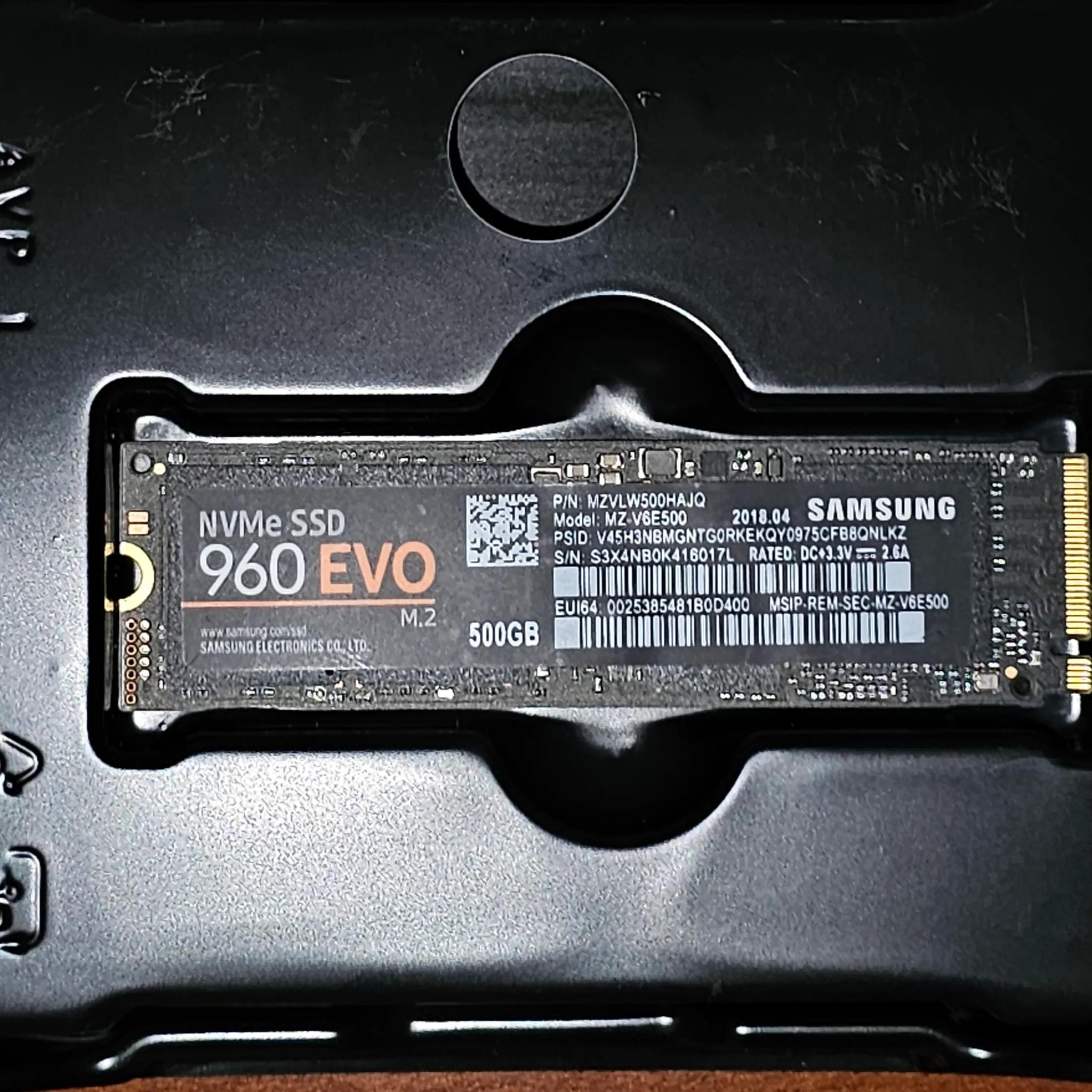 Samsung 960 Evo 500GB NVMe SSD