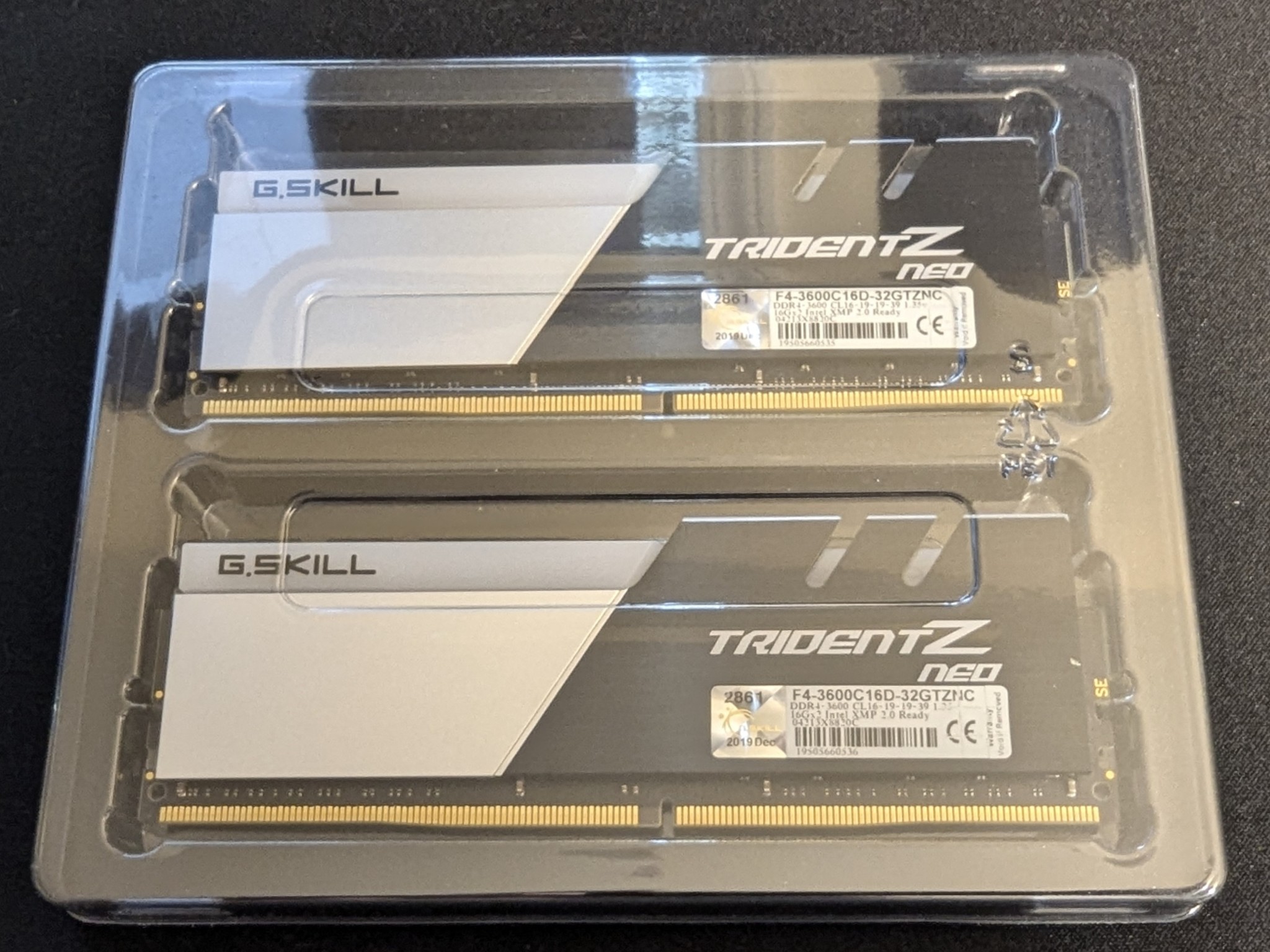 G.Skill TridentZ Neo 32GB(2x16GB)DDR4-3600 C16 Dual Channel Memory Kit - F4-3600C16D-32GTZNC