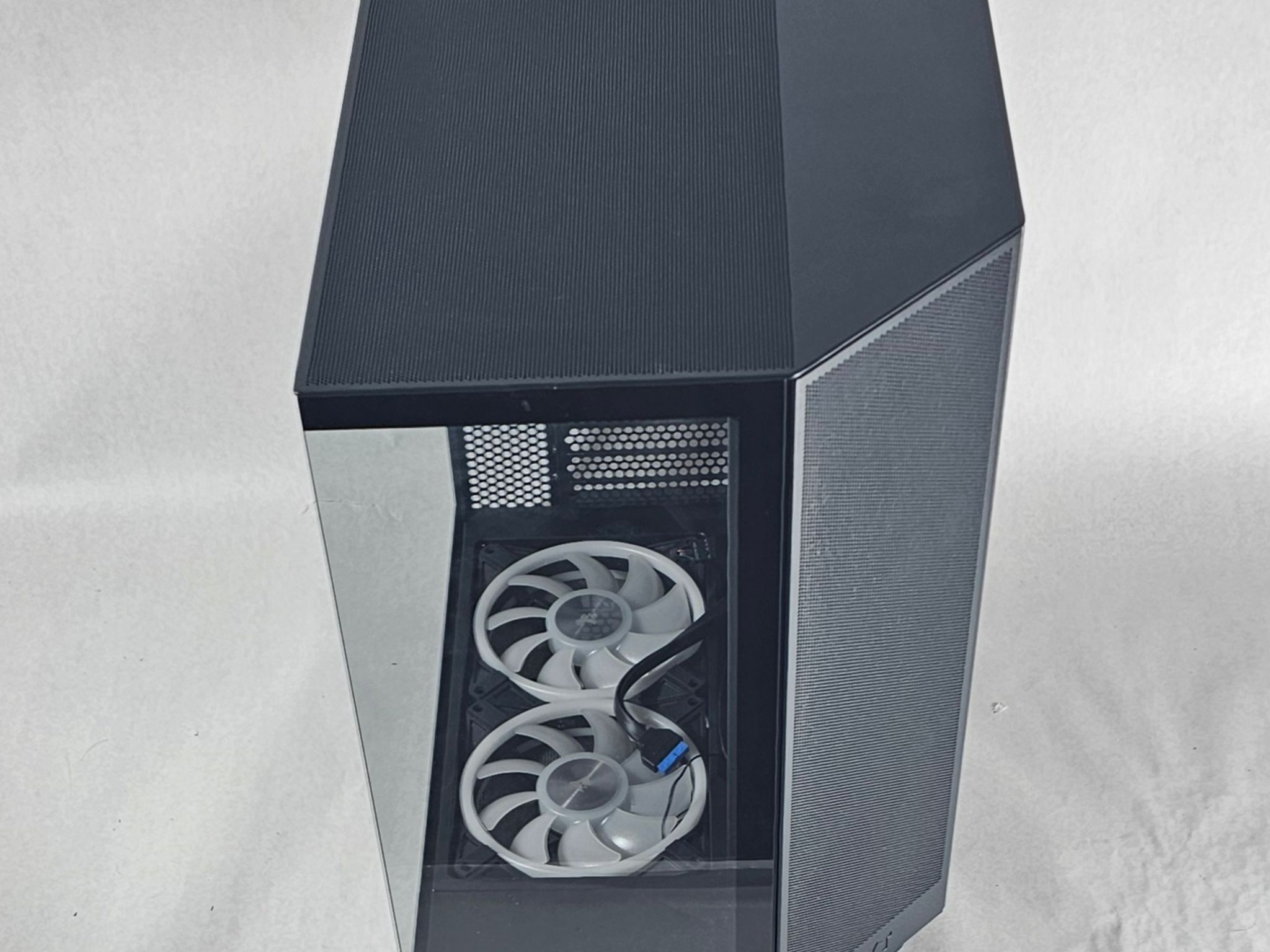 Black NZXT PC Case with Tempered Glass w/ 5 Fans