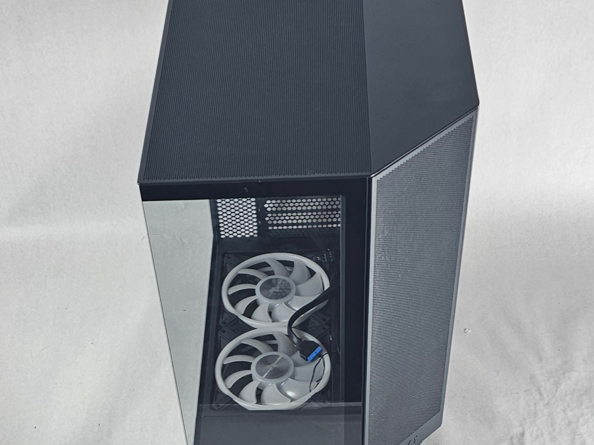 Black NZXT PC Case with Tempered Glass w/ 5 Fans