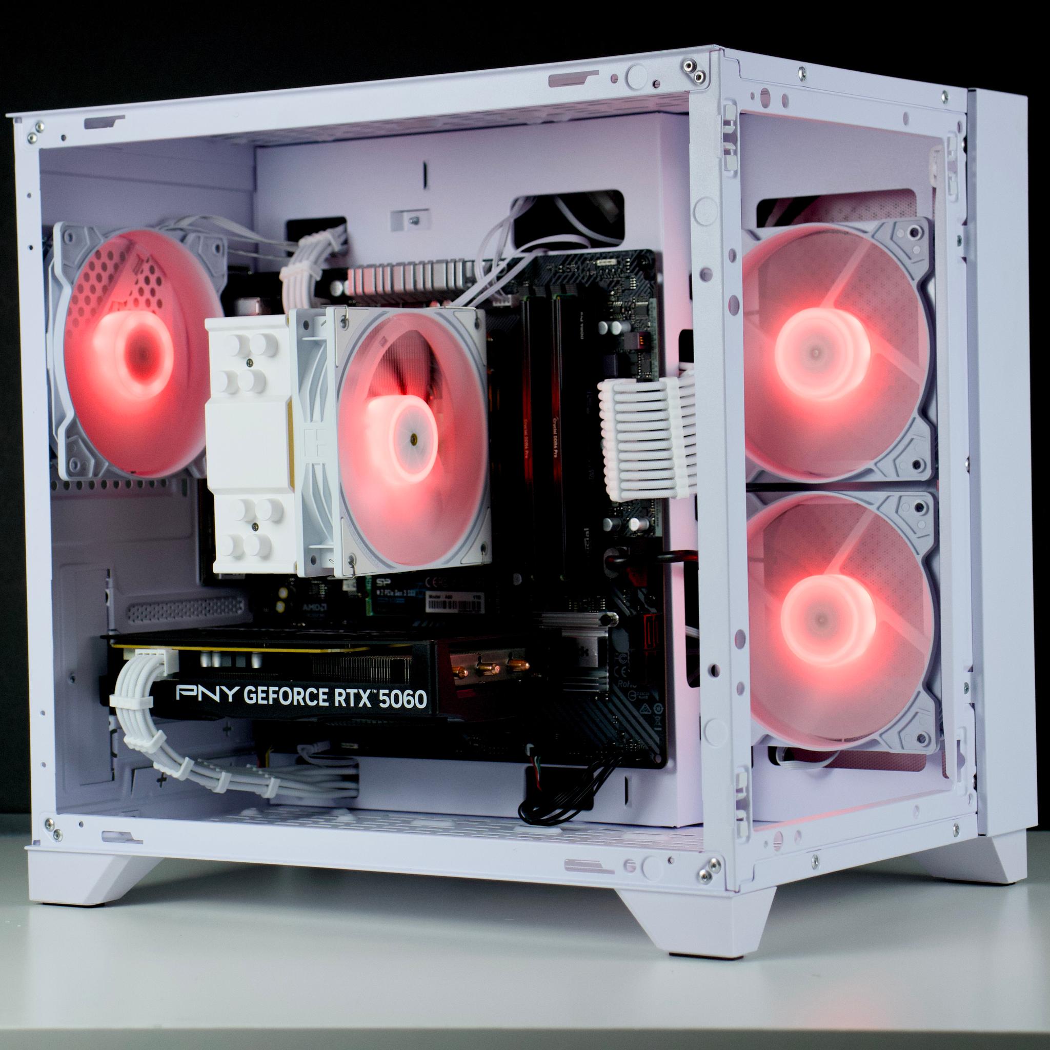 🧊❄️🧊 White Gaming PC – RTX 5060, Ryzen 5 5600, 32GB RAM, 1TB SSD - WiFi, BlueTooth 🧊❄️🧊