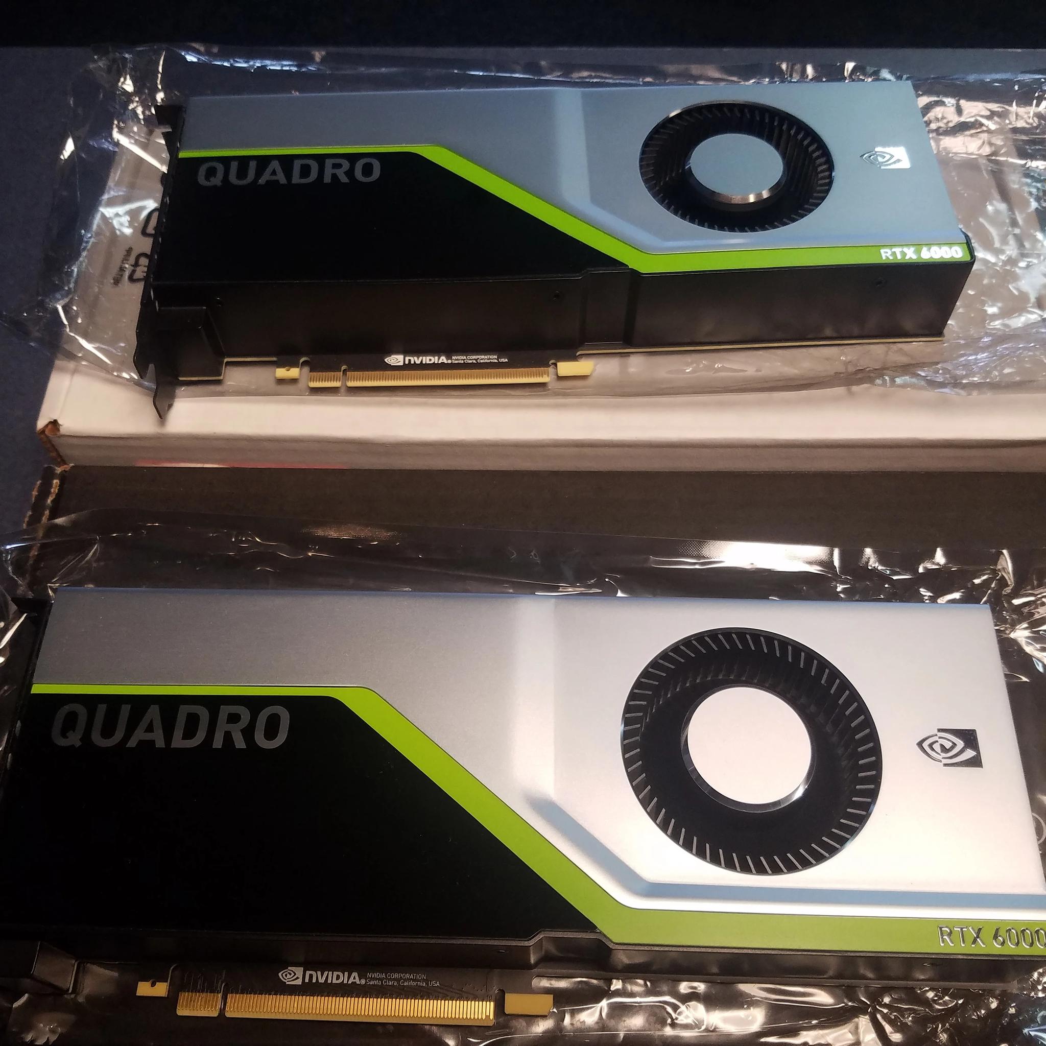 On Sale! Two RTX 6000 24GB Video Cards & 3-Slot NVLINK Bridge
