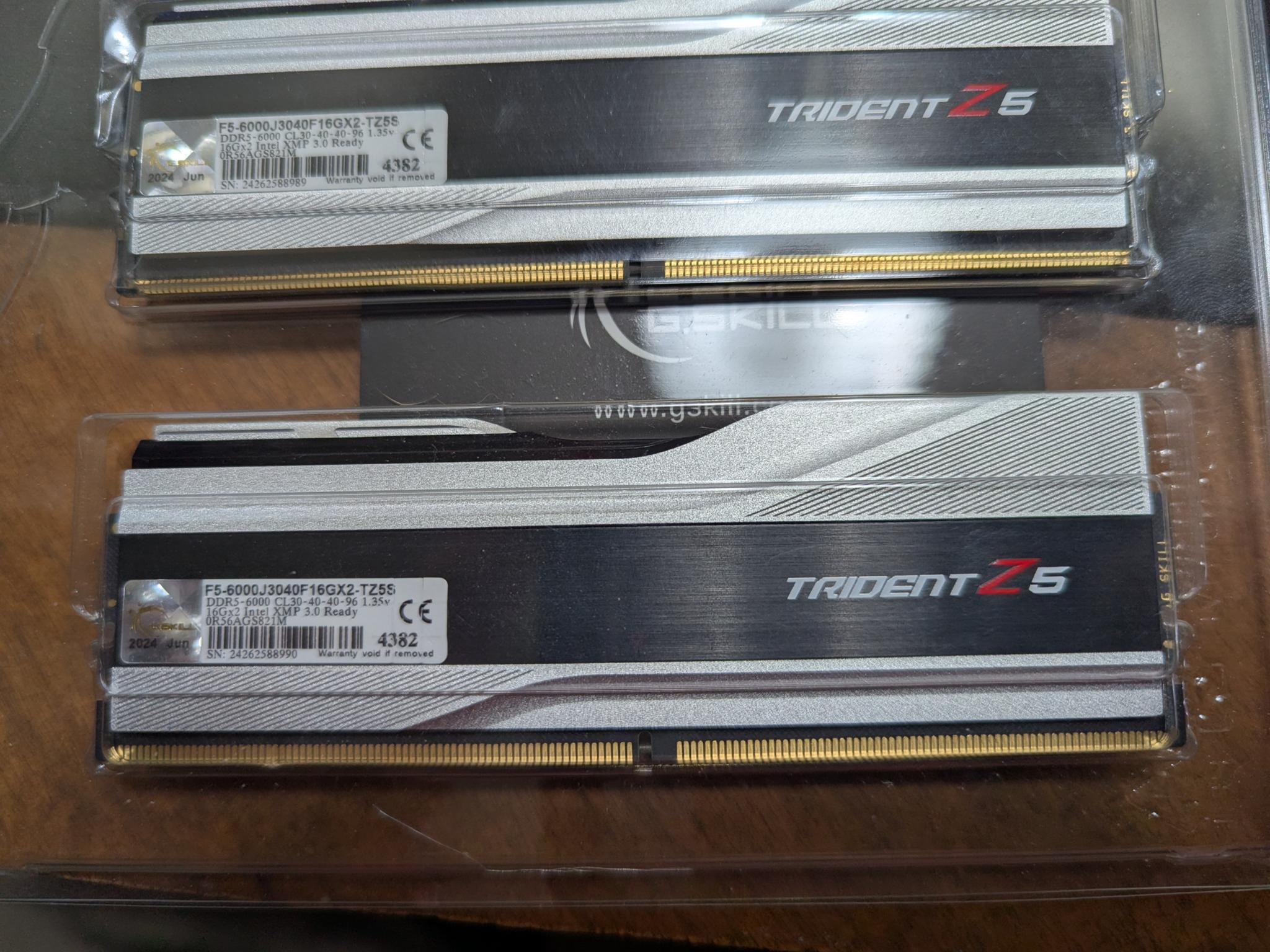G.Skill Trident Z5 Series 32GB (2x16GB) 288-Pin PC RAM DDR5 6000 (PC5 48000) CL30