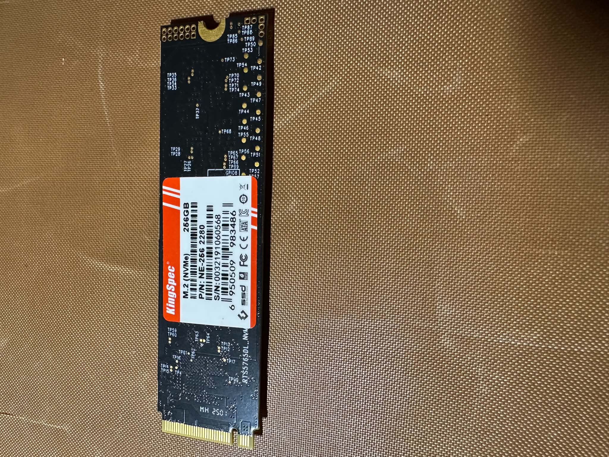 KingSpec NE Series 256GB M.2 NVMe PCIe Gen 3x4 SSD