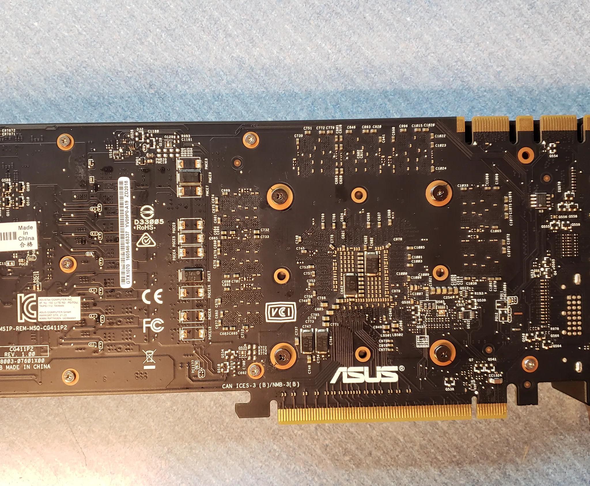 Asus GTX 1070 graphics card