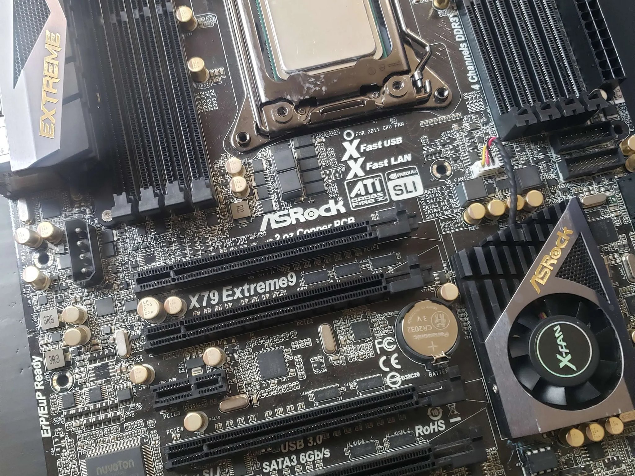 Asrock X79 Extreme9 Motherboard with E5-1620 CPU LGA2011 Socket with Original Box/Accessories