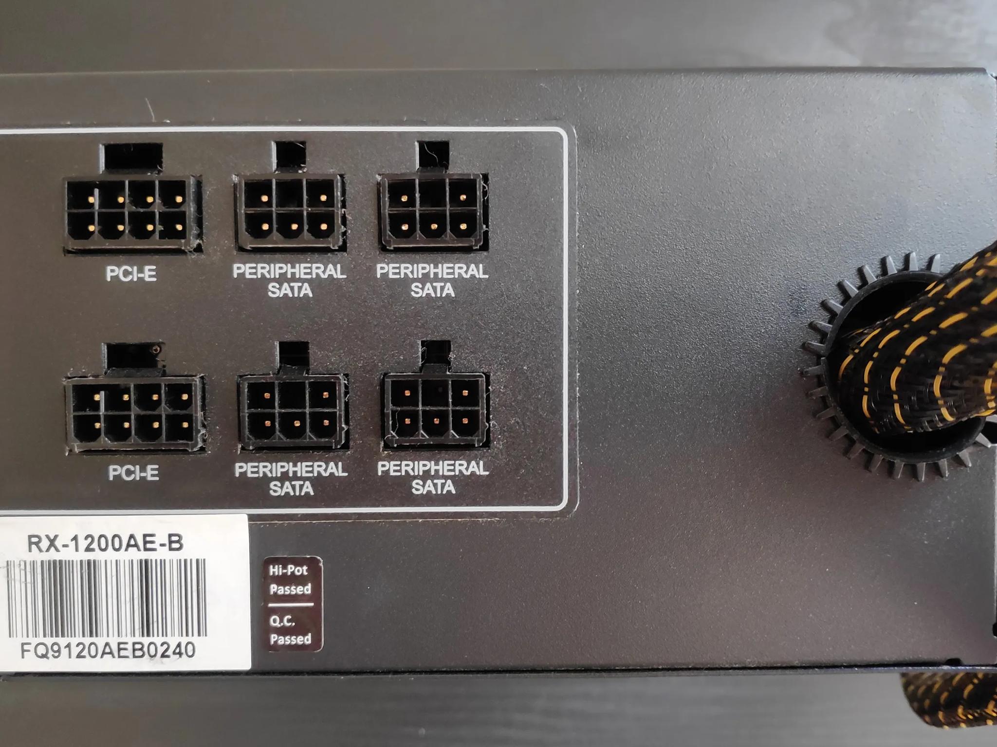 Raidmax Cobra Power 1200W RX-1200AE-B Semi-Modular 80 Plus Gold Power Supply