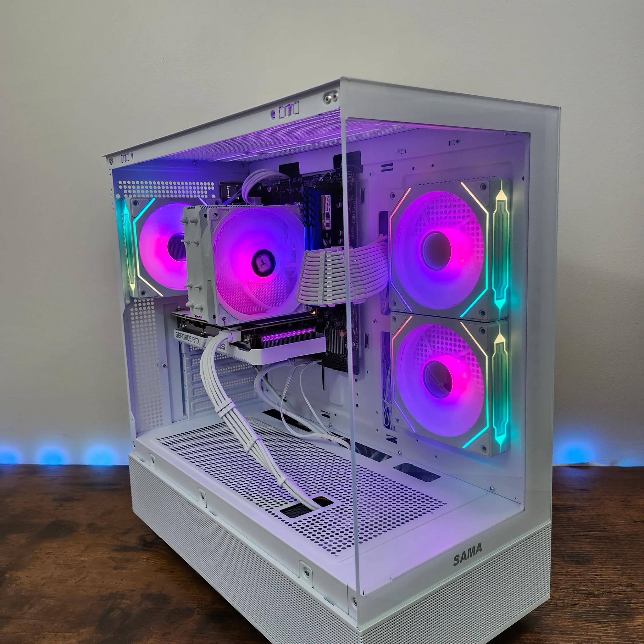 🤍All white Gaming/Streaming 1440p Beast PC RTX 3060 12GB  Ryzen 5 5600 | 16GB RAM | 1TB NVME | WiFi