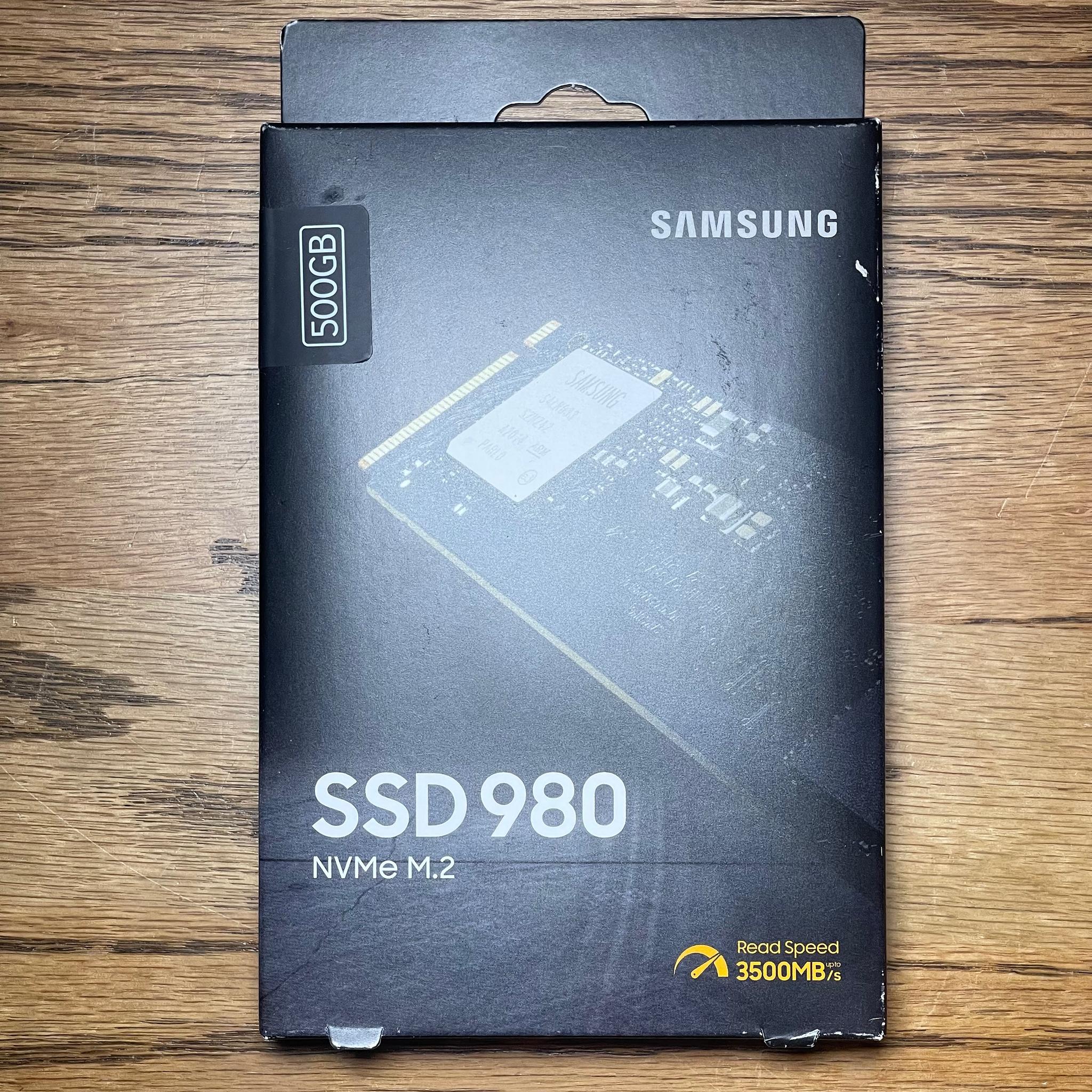 New, Samsung 980 500GB NVMe M.2 SSD