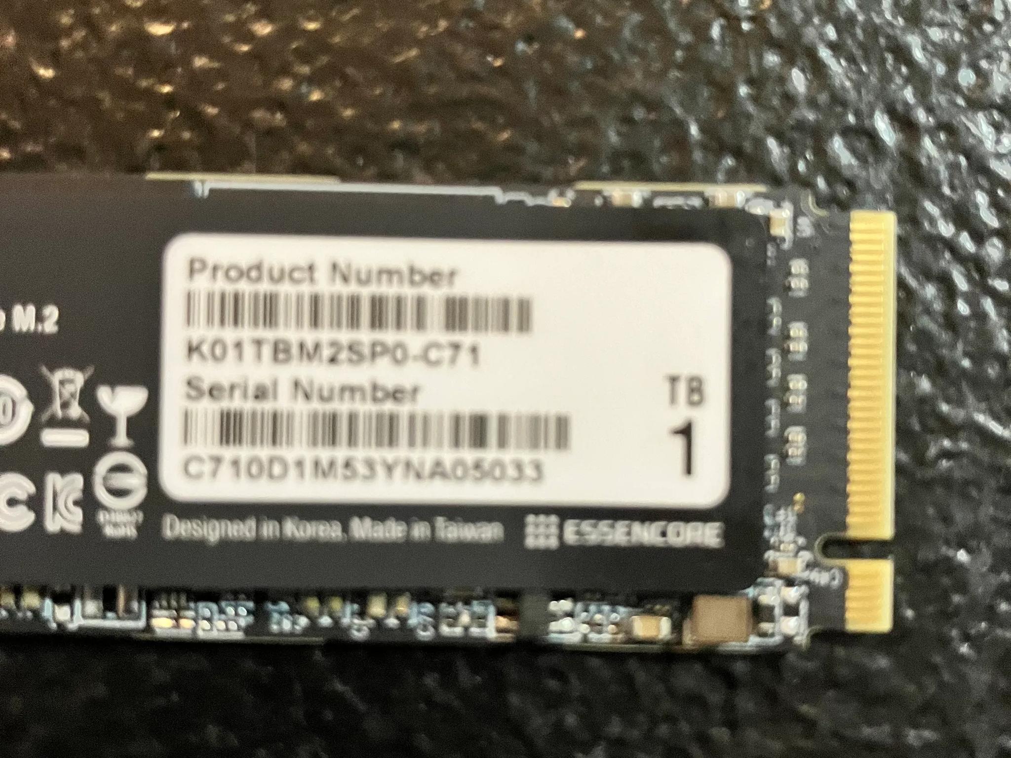 KLEVV 1TB M.2 NVME SSD PCIE 3.0