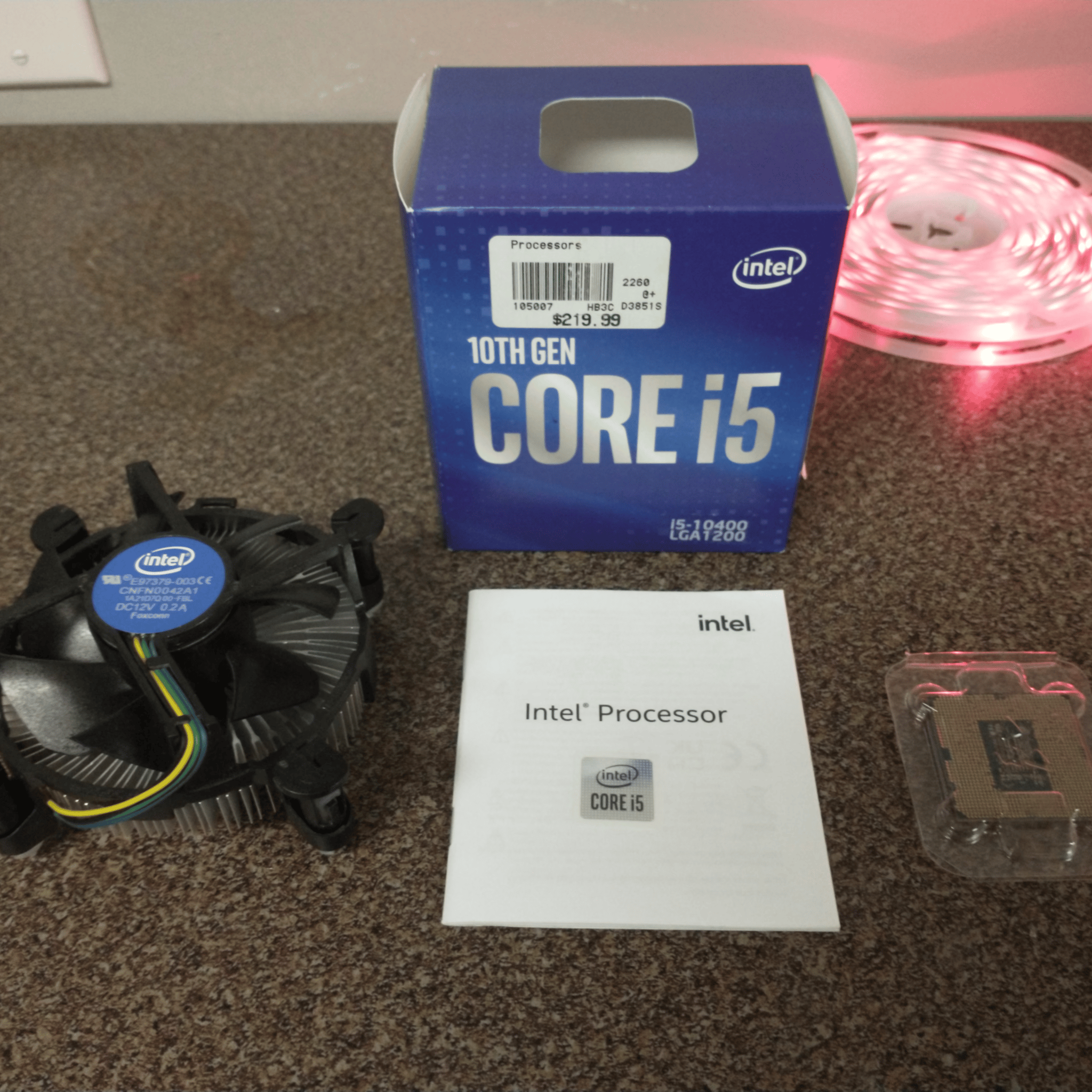 (Used) Core i5 10400 w/Stock cooler and unused sticker