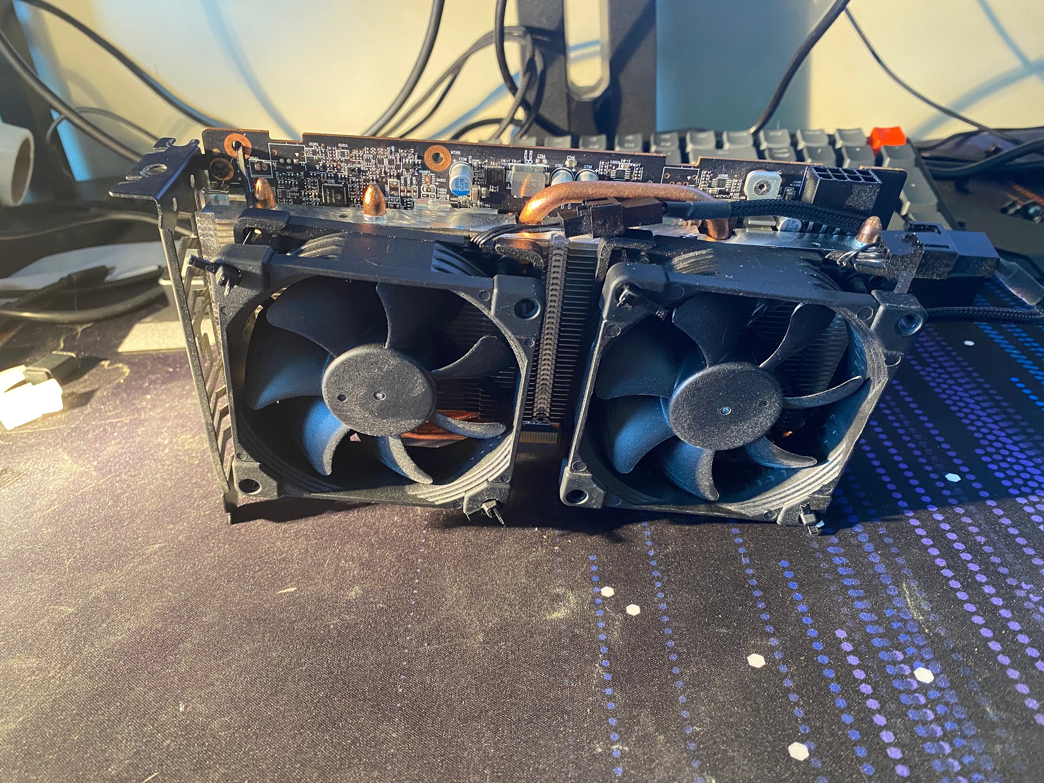 Deshrouded PowerColor Fighter RX 6600 XT Ugly but functional