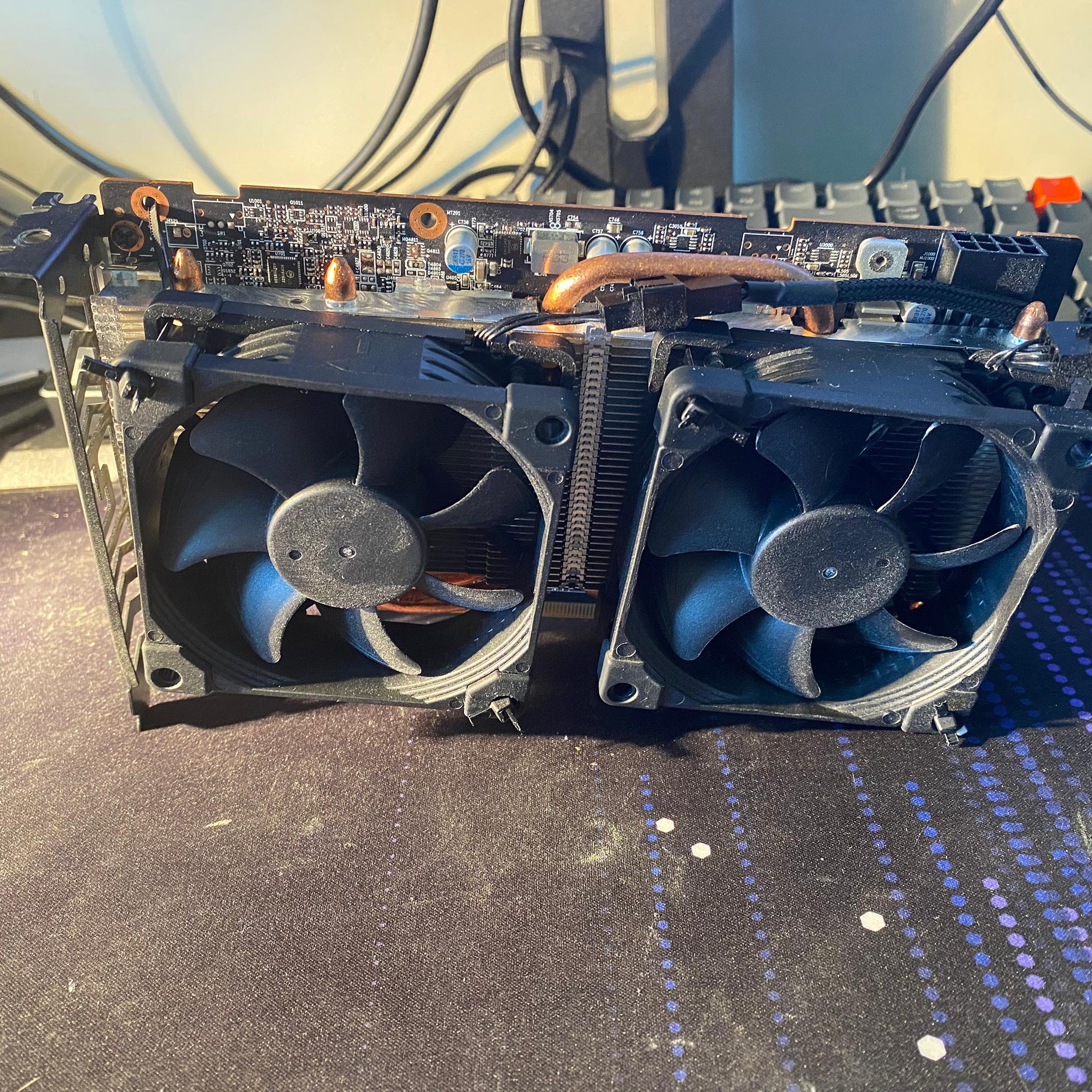 Deshrouded PowerColor Fighter RX 6600 XT Ugly but functional
