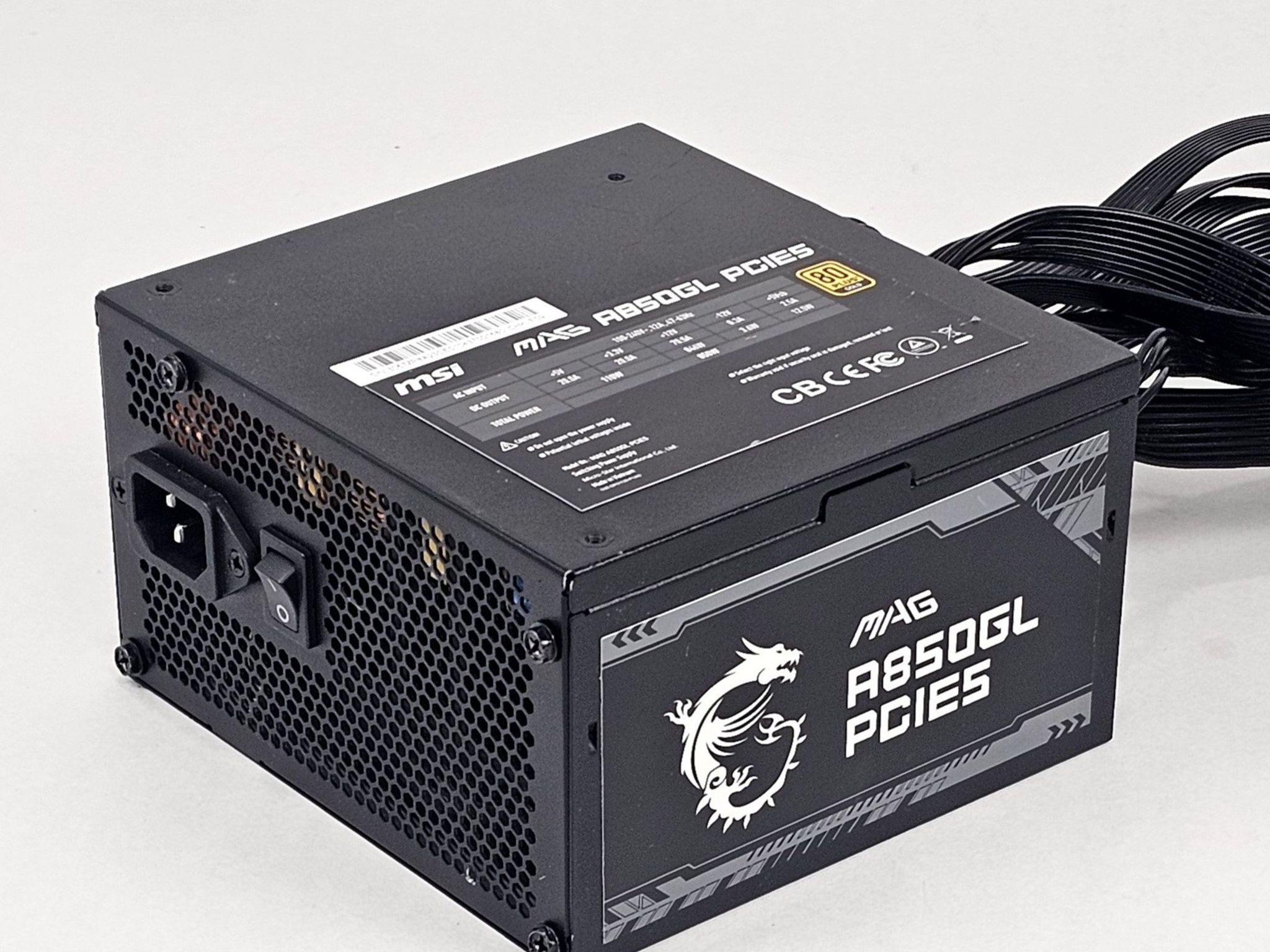 850 Watt PSU MSI MAG A850GL PCIE5 Power Supply