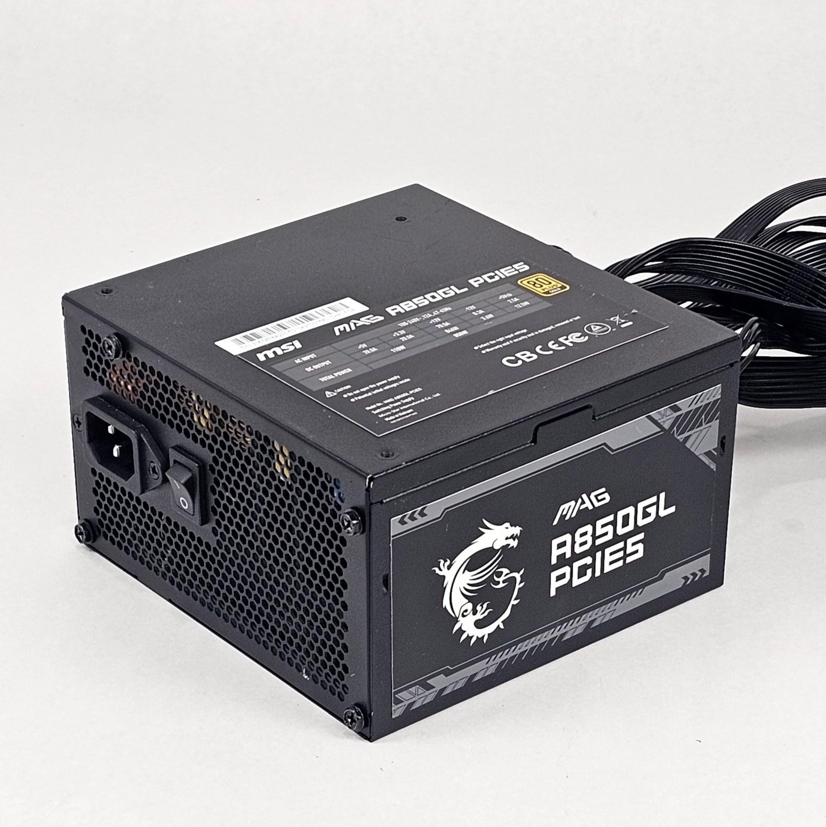 850 Watt PSU MSI MAG A850GL PCIE5 Power Supply