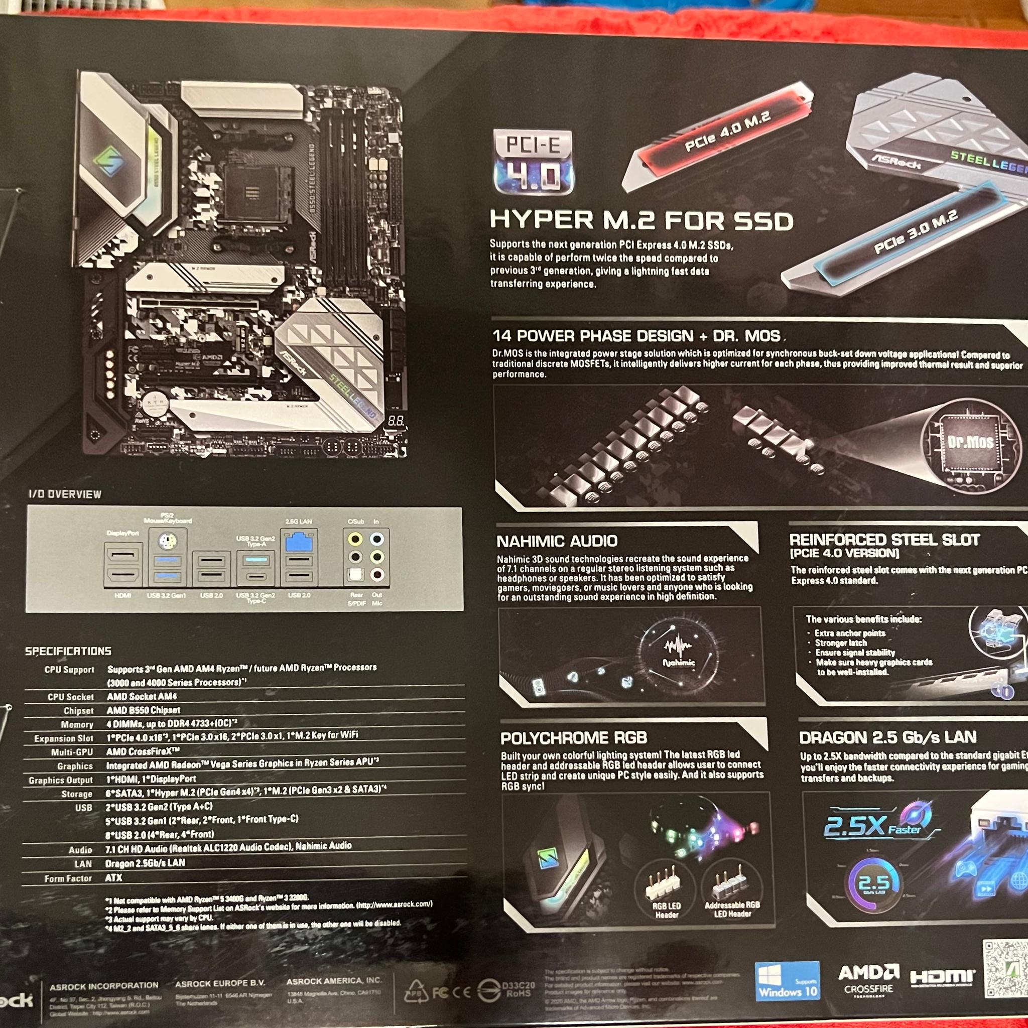 Open Box ASRock Steel Legend B550