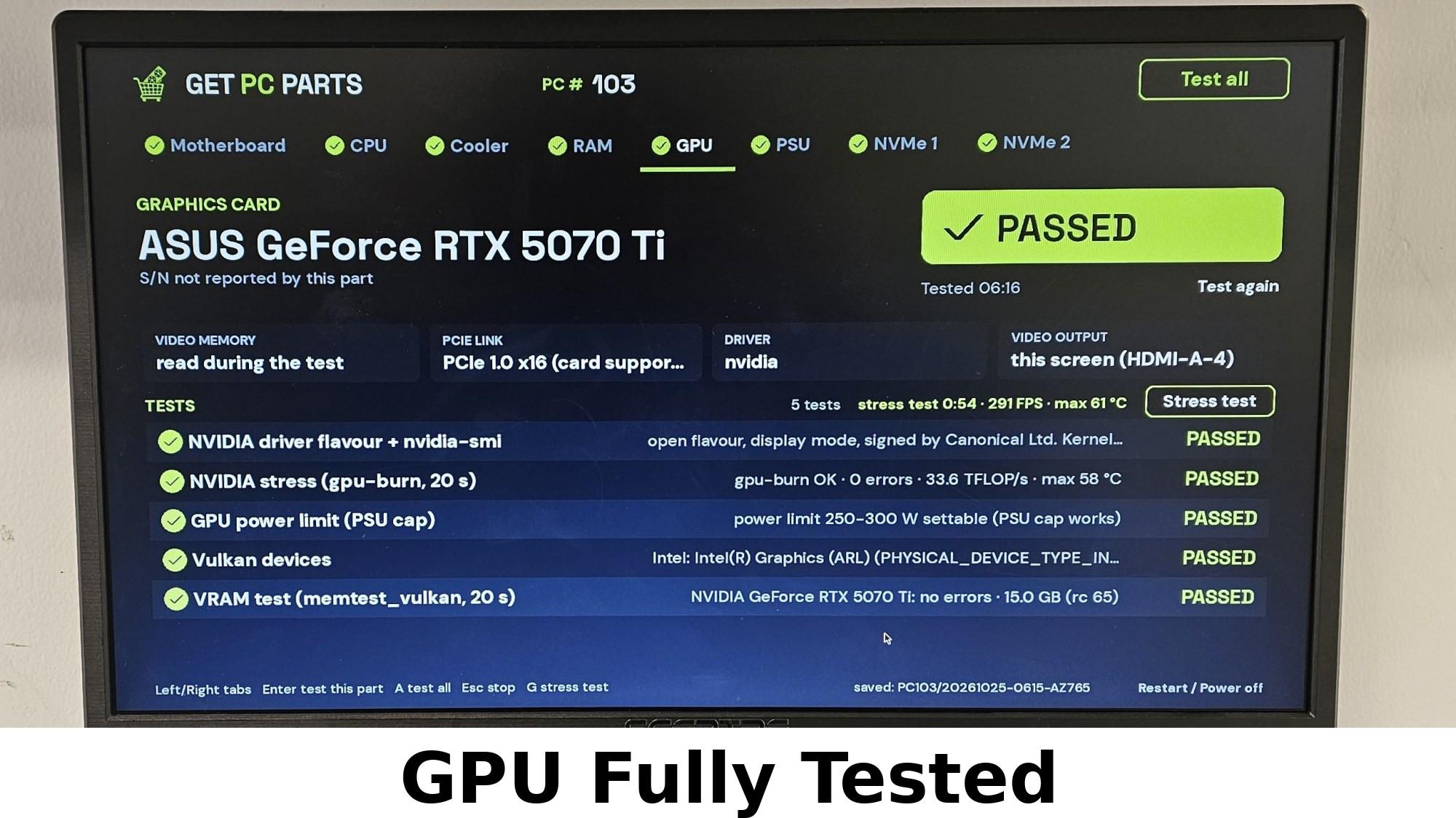 RTX 5070 Ti ASUS TUF Gaming 16GB