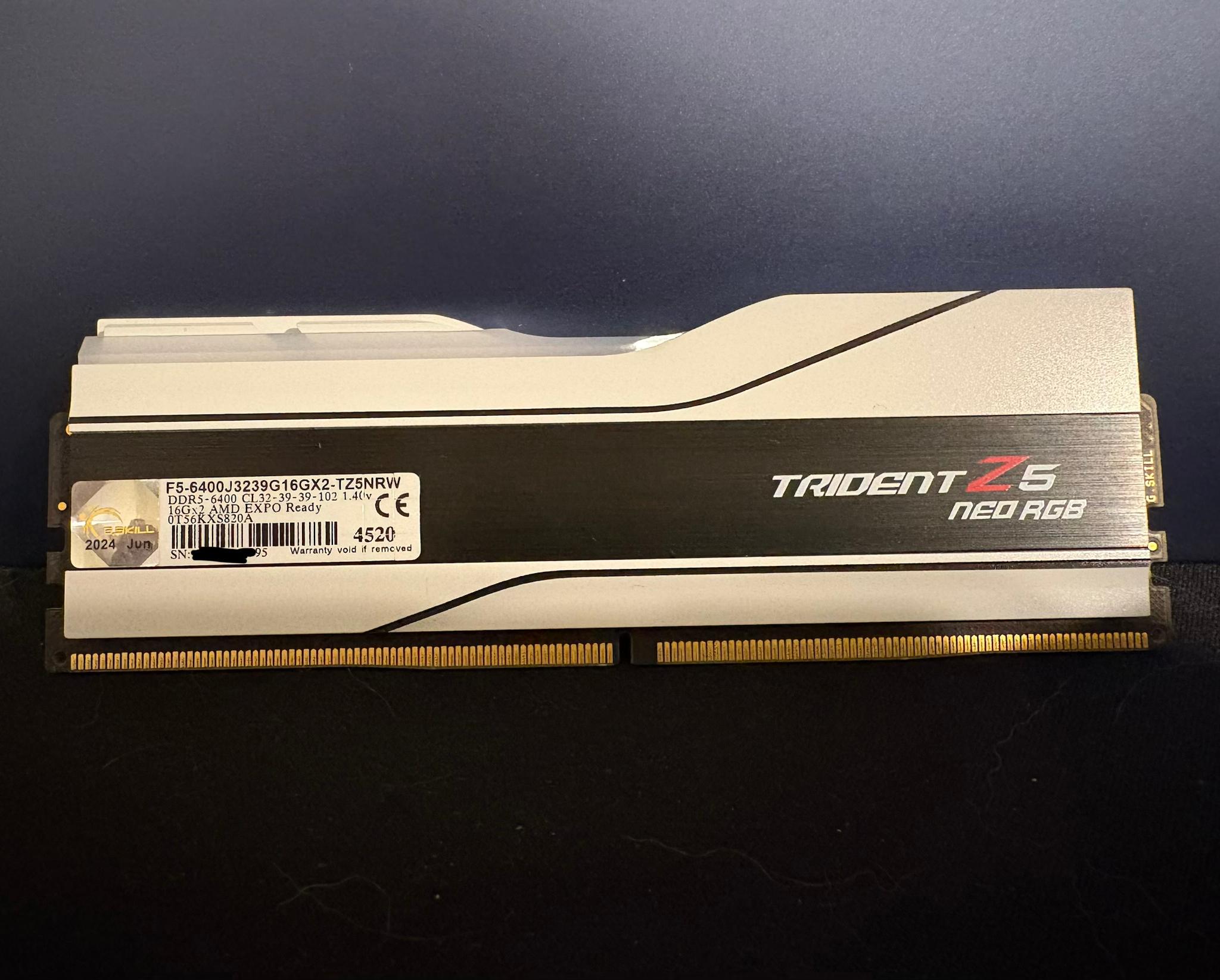 G.Skill Trident Z5 Neo RGB 32gb 6400mhz Ram (2x16gb)