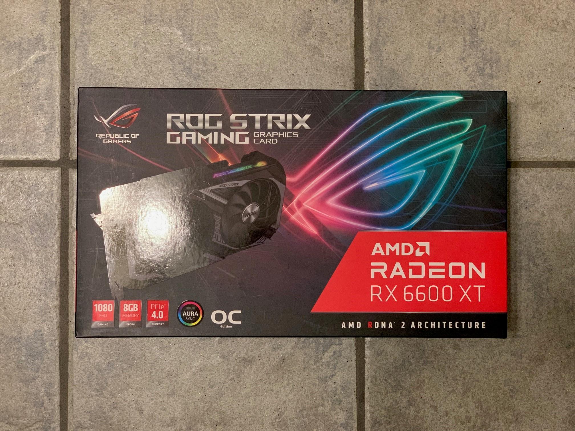 ASUS ROG Strix AMD Radeon RX 6600 XT AMD RDNA 2, 8GB GDDR6, Gaming
