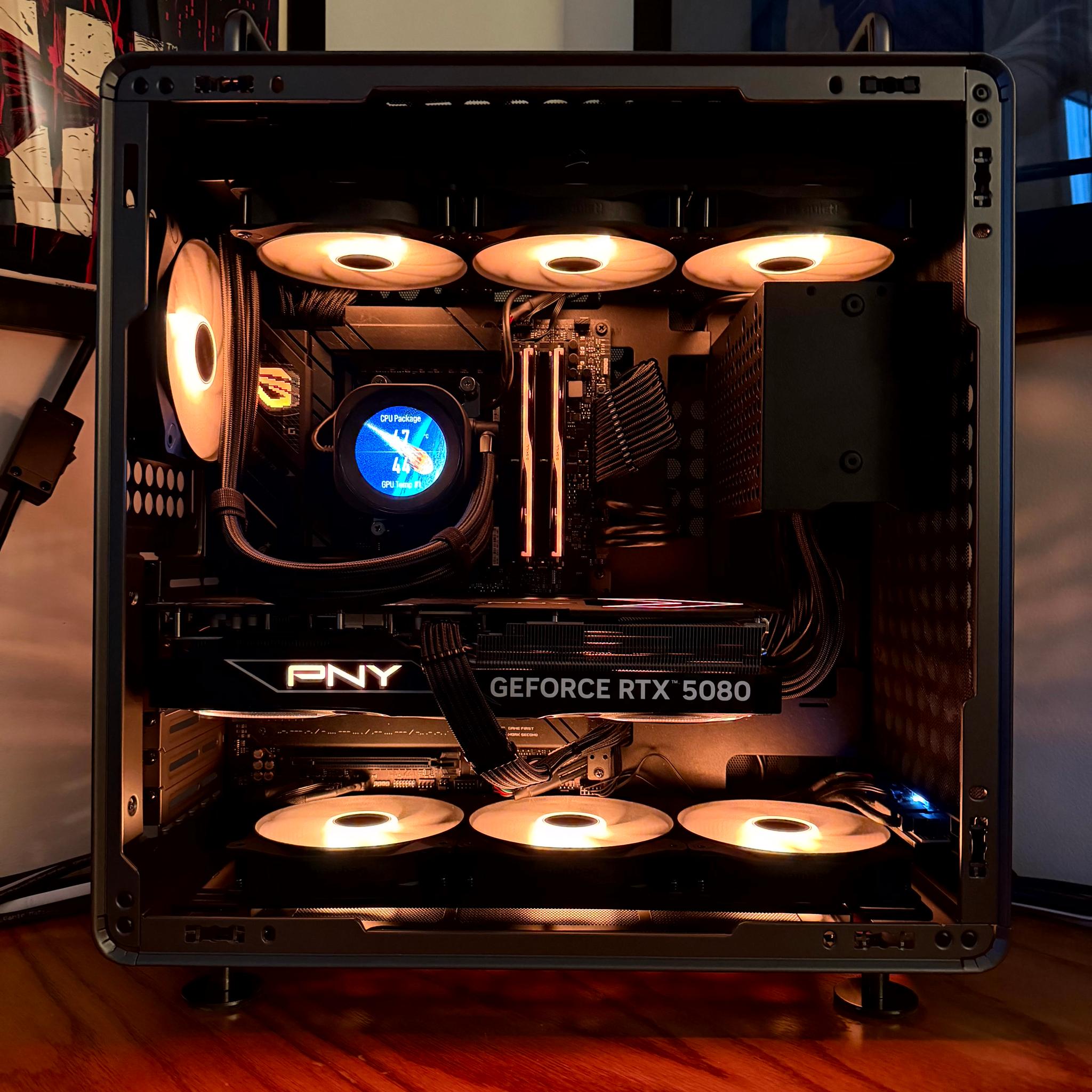 Iron Meteor - RTX 5080 OC | Ryzen 7 9850x3d | 32GB @6400MT | 2TB gen 5 NVMe  | 1000W Platinum PSU