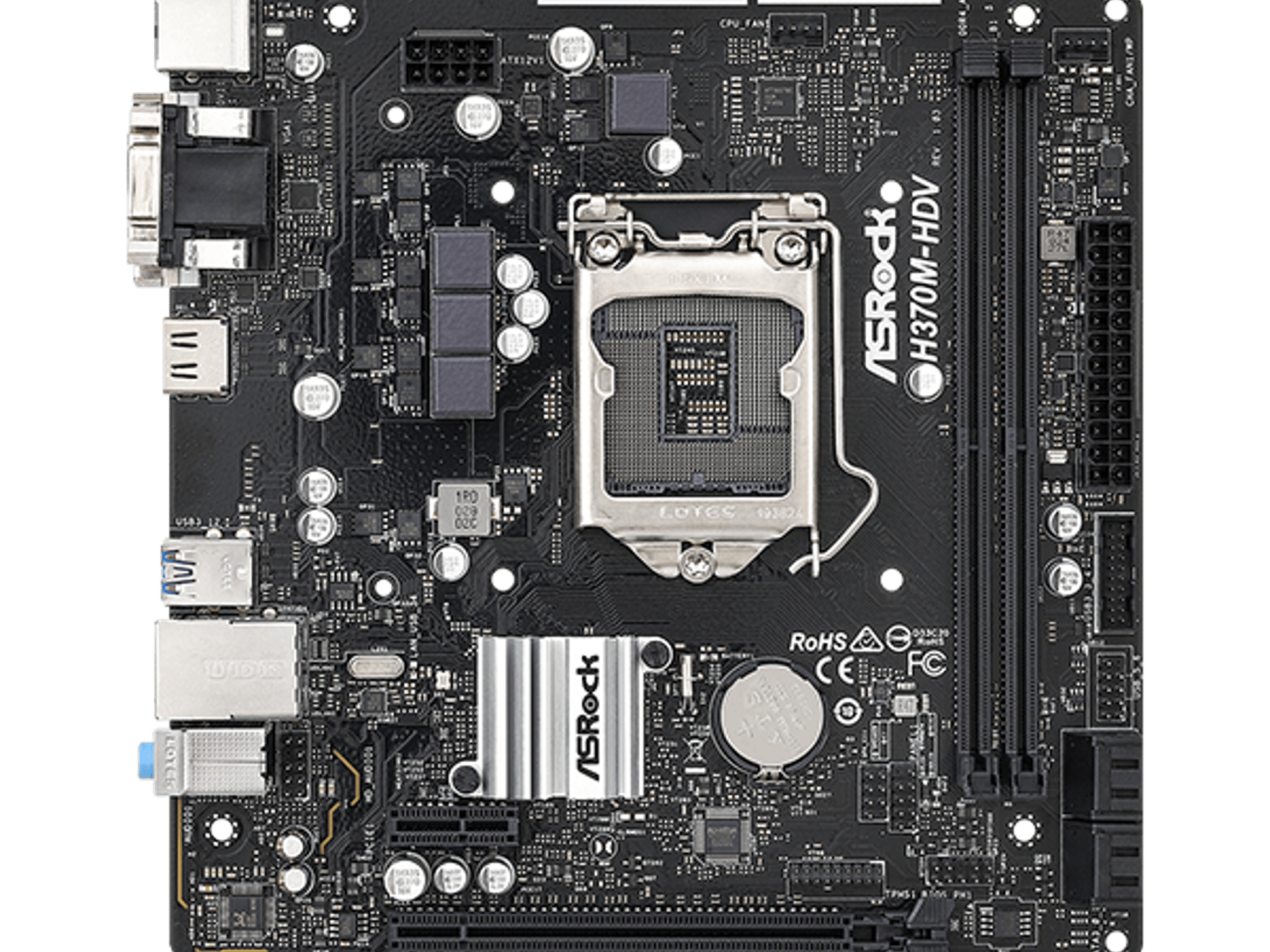 ASRock H370M-HDV Intel LGA 1151 H370 MicroATX Desktop Motherboard