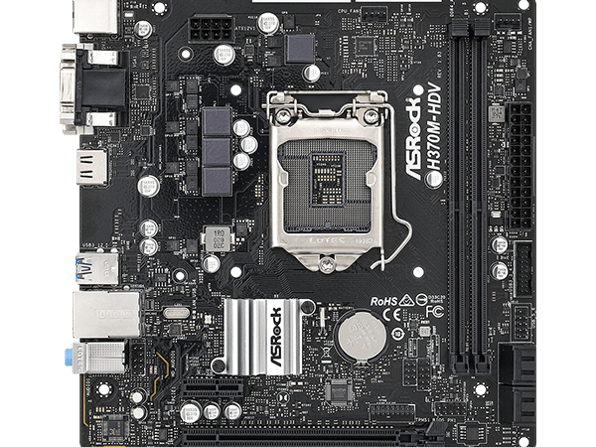 ASRock H370M-HDV Intel LGA 1151 H370 MicroATX Desktop Motherboard