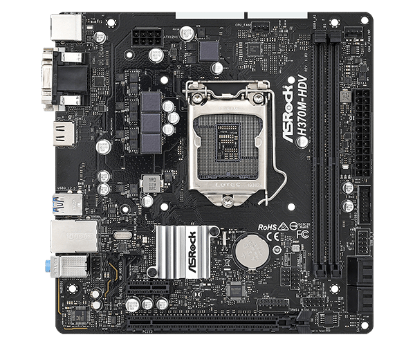 ASRock H370M-HDV Intel LGA 1151 H370 MicroATX Desktop Motherboard