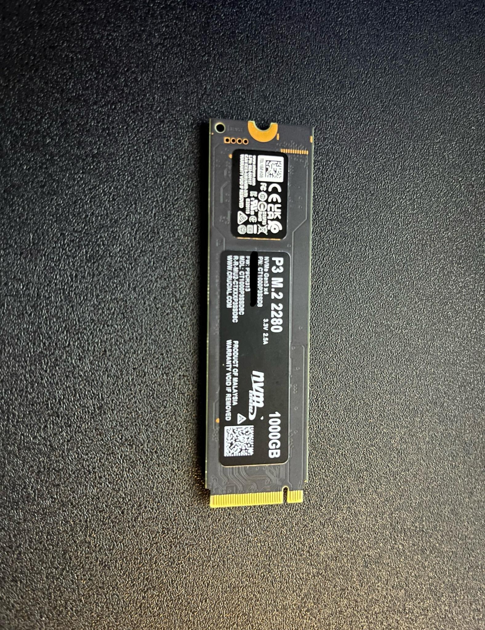 1 TB (1000 gb) Crucial Gen 3 NVME