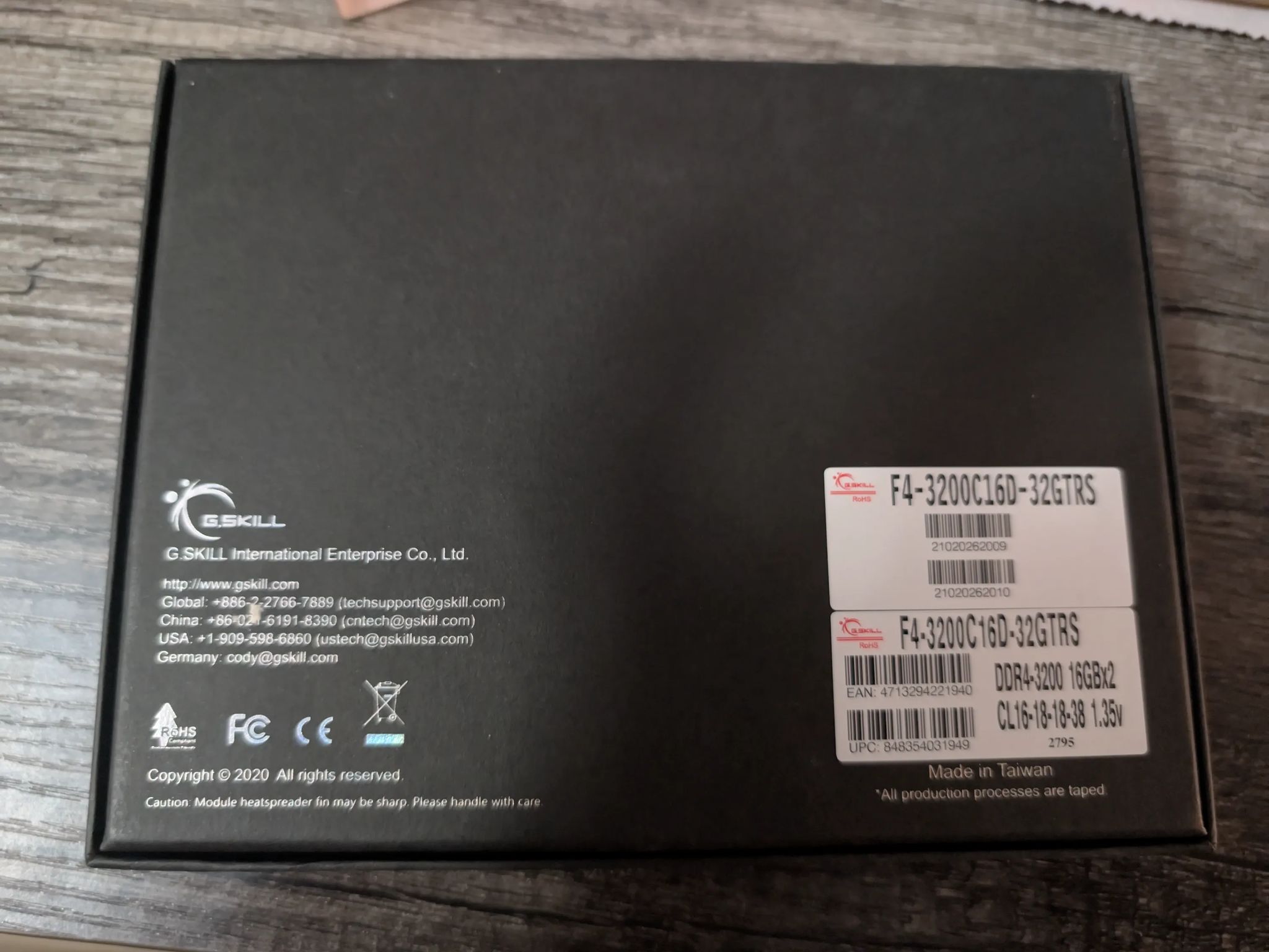 G. Skill Trident Z Royal DDR4 3200Mhz CL16 RAM (Silver)