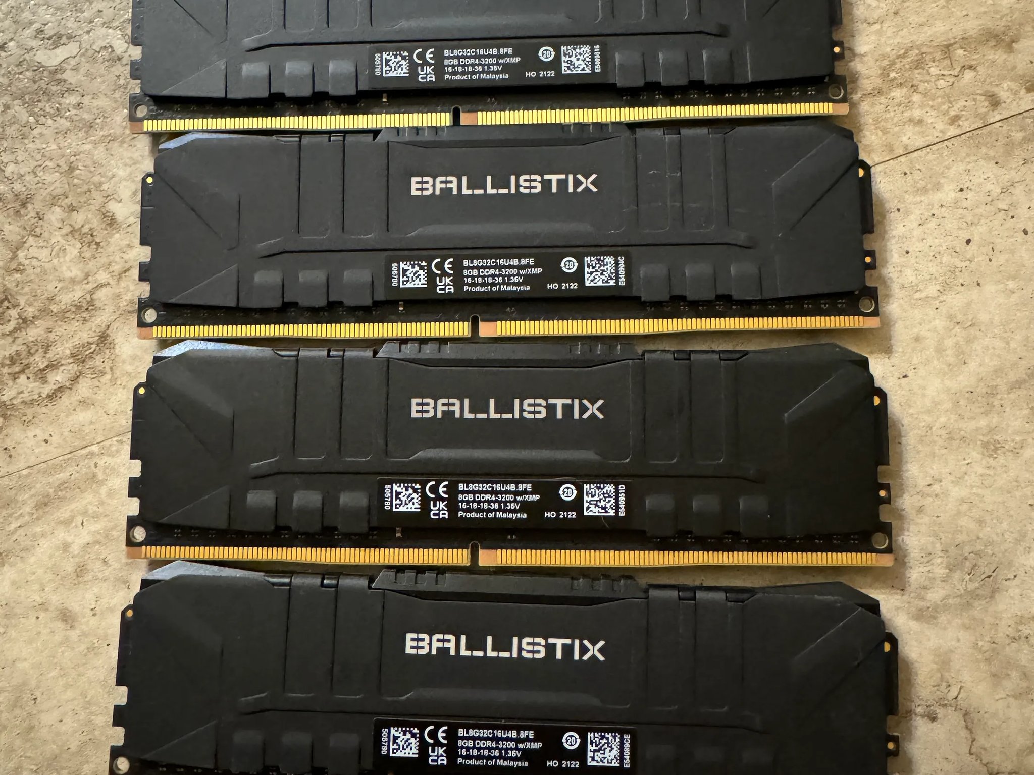 Ballistix RAM 8GB 3200Mhz x4 (32GB)