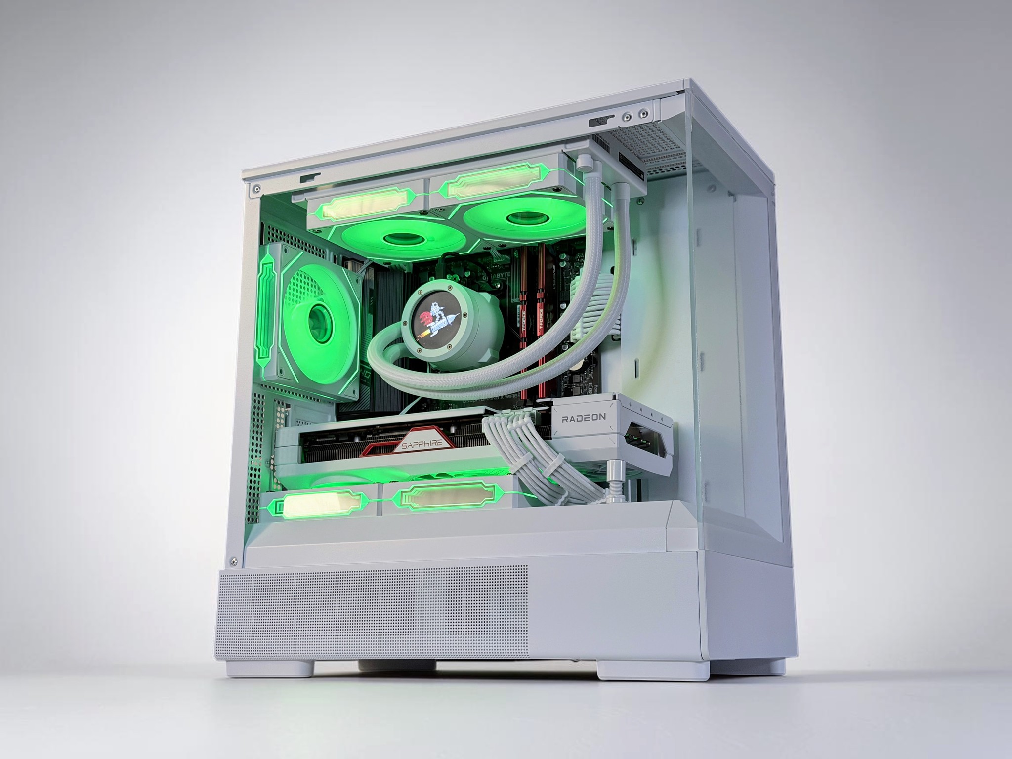 💧🧬Liquid Cooled Gaming PC🚀 AMD RX 7800 XT 16GB🚀AMD Ryzen 7 5800X🚀 32GB DDR4🚀 1.3TB SSD