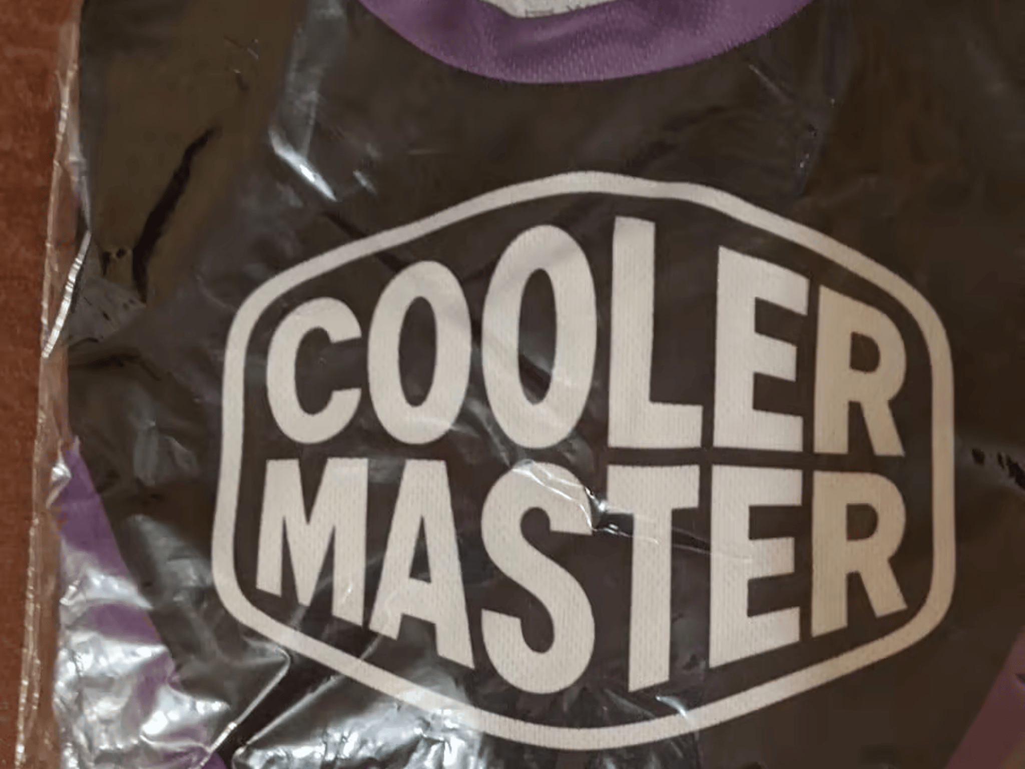 BNIB Cooler Master black/purple polyester mesh shirt, size small
