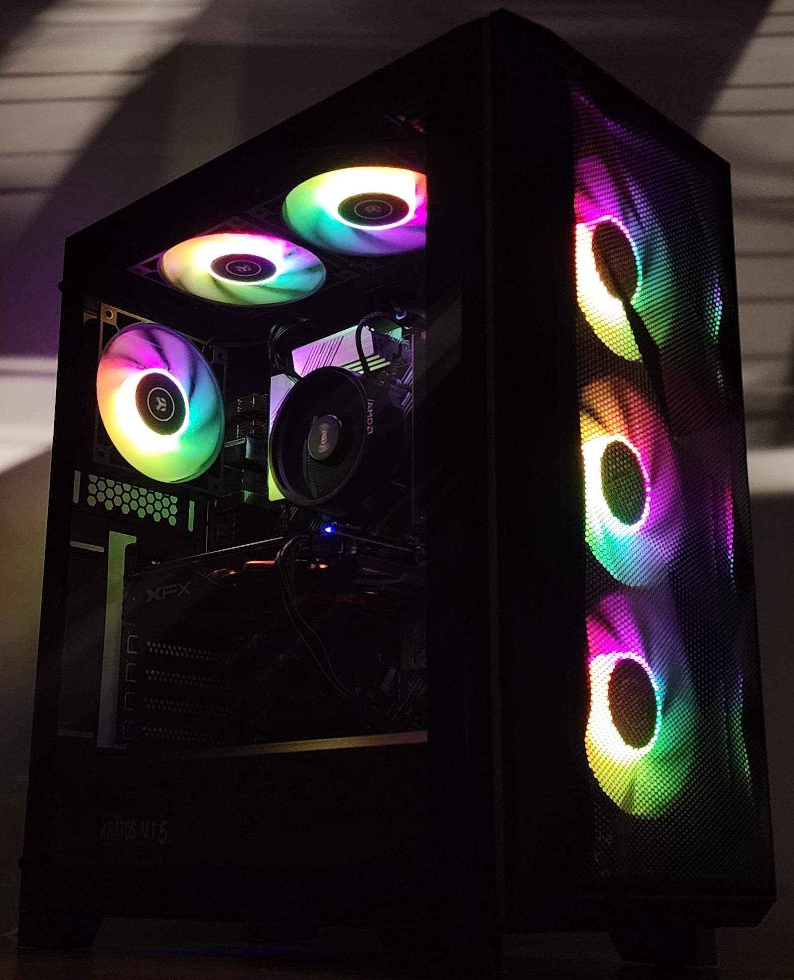 Gaming PC Ryzen 5 5500 16GB RAM 256GB SSD RX 580 8GB Windows 11 Computer