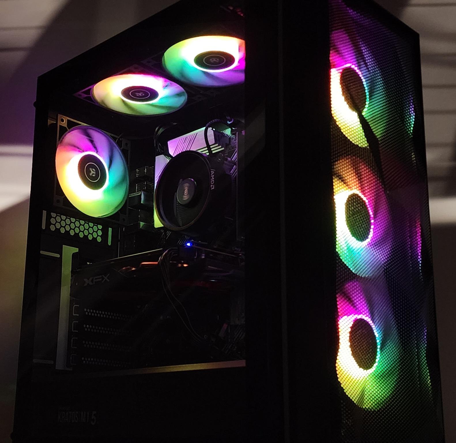 Gaming PC Ryzen 5 5500 16GB RAM 256GB SSD RX 580 8GB Windows 11 Computer