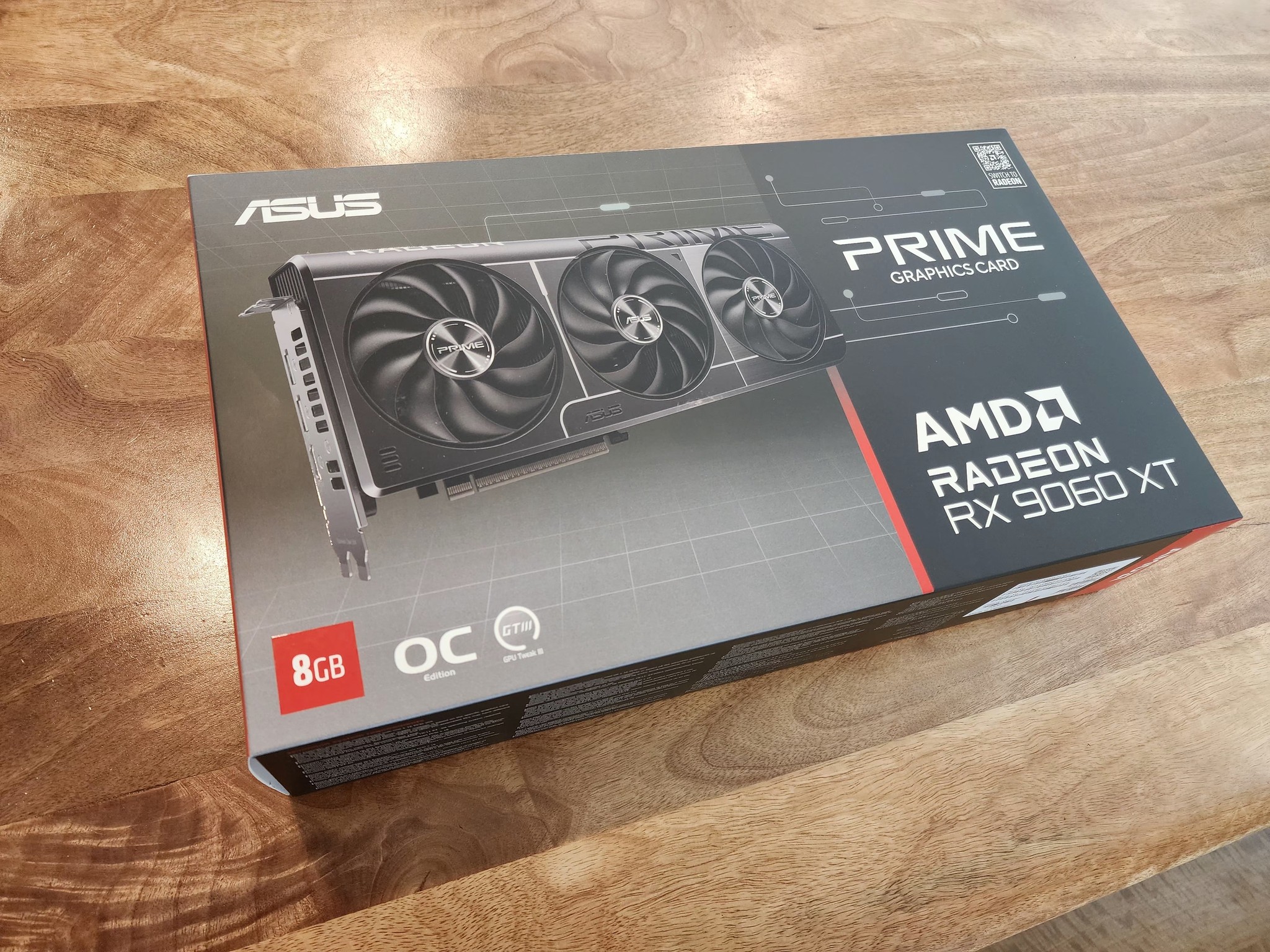 ASUS PRIME Radeon RX 9060 XT 8GB GDDR6 PCI Express 5.0 x16 ATX Graphics Card PRIME-RX9060XT-O8G