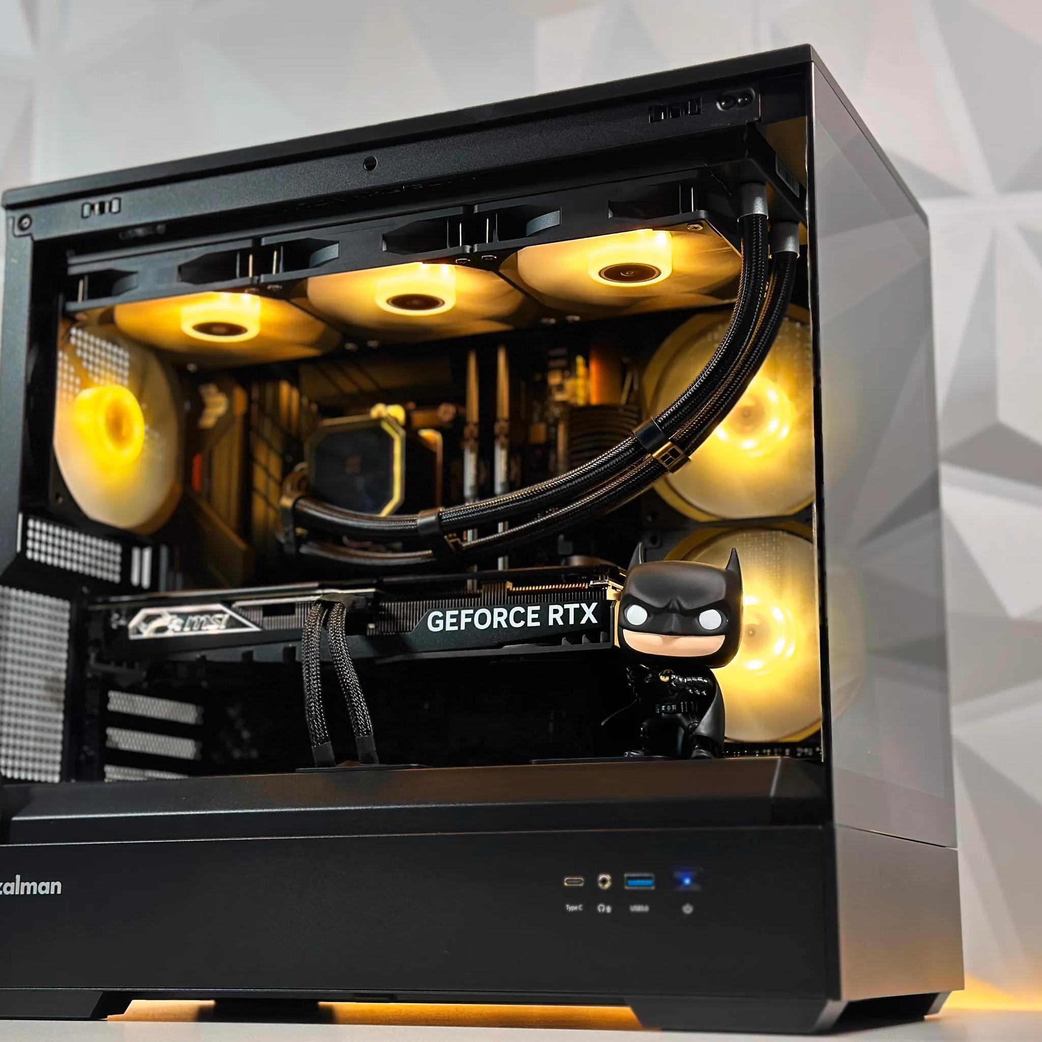 🌃🦇The Dark Knight 🦇Liquid Cooled Gaming PC🦇Nvidia RTX 4070 12GB🦇Intel  12600KF🦇32GB DDR4🦇1TB