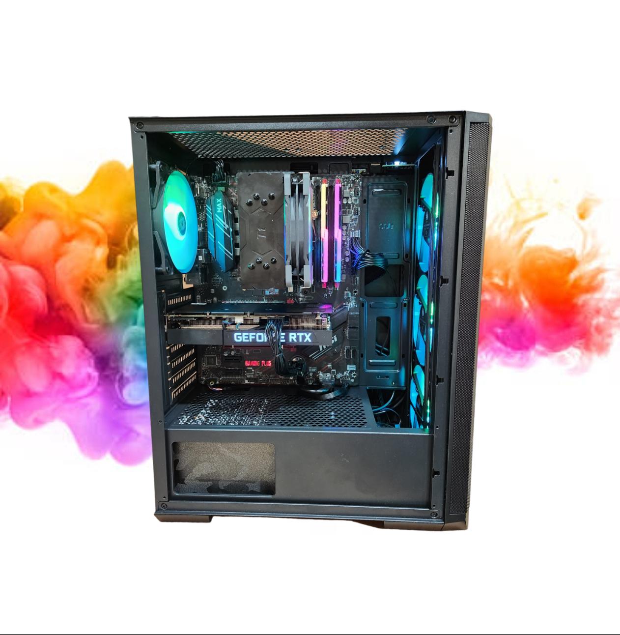 SALE: RTX 3060 TI + Ryzen 5 Pro 3600 + 16GBs DDR4 RAM + 1TB SSD + 5 RGB Fans ( Black RGB Gaming PC )