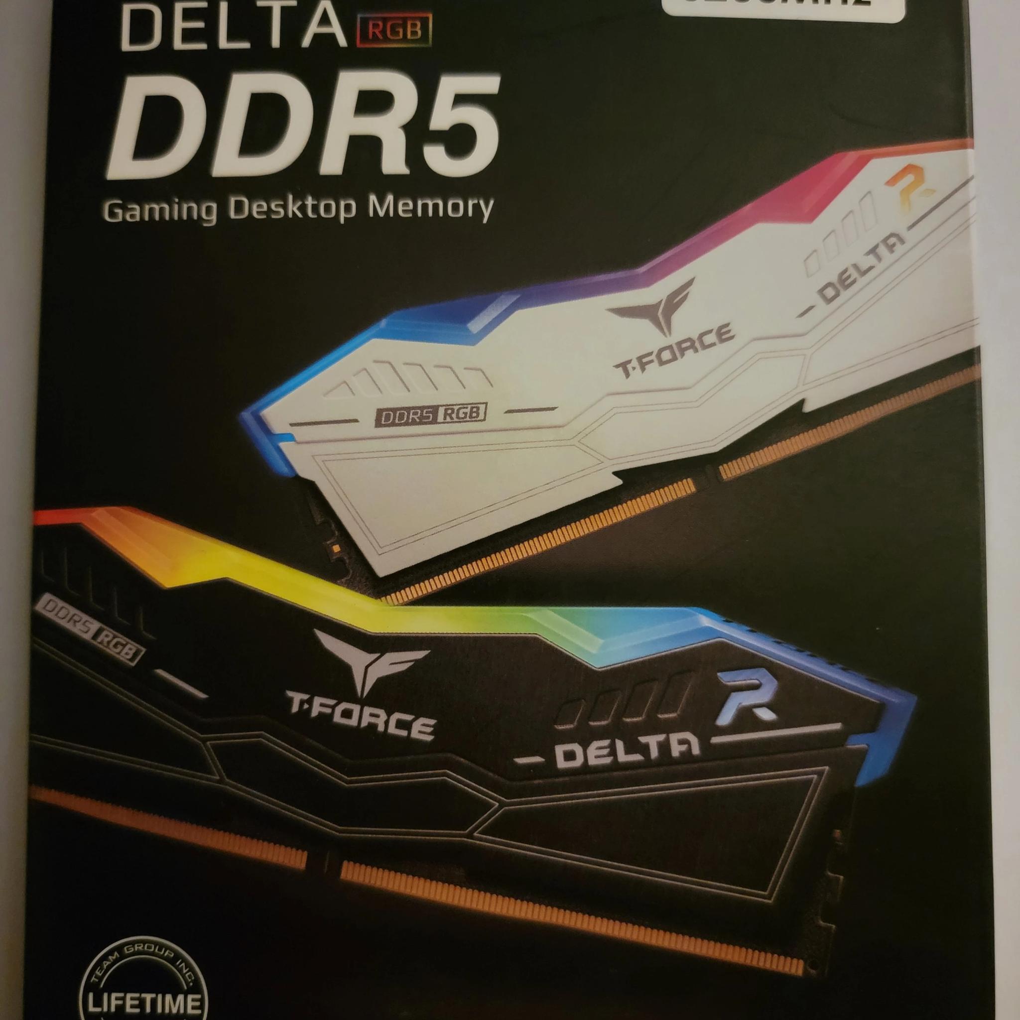 Team T-Force Delta RGB 32GB (2 x 16GB) DDR5 6200Mhz CL38-38-38-78 Brand New