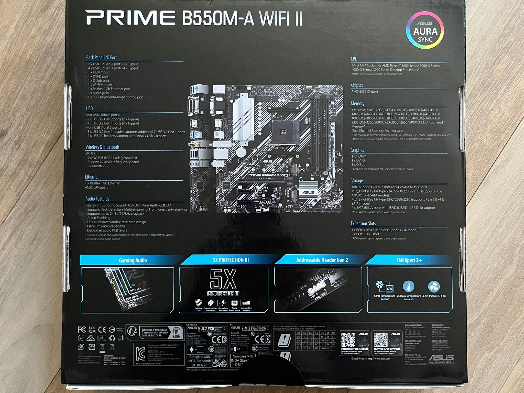 New ASUS Prime B550M-A WIFI II Motherboard