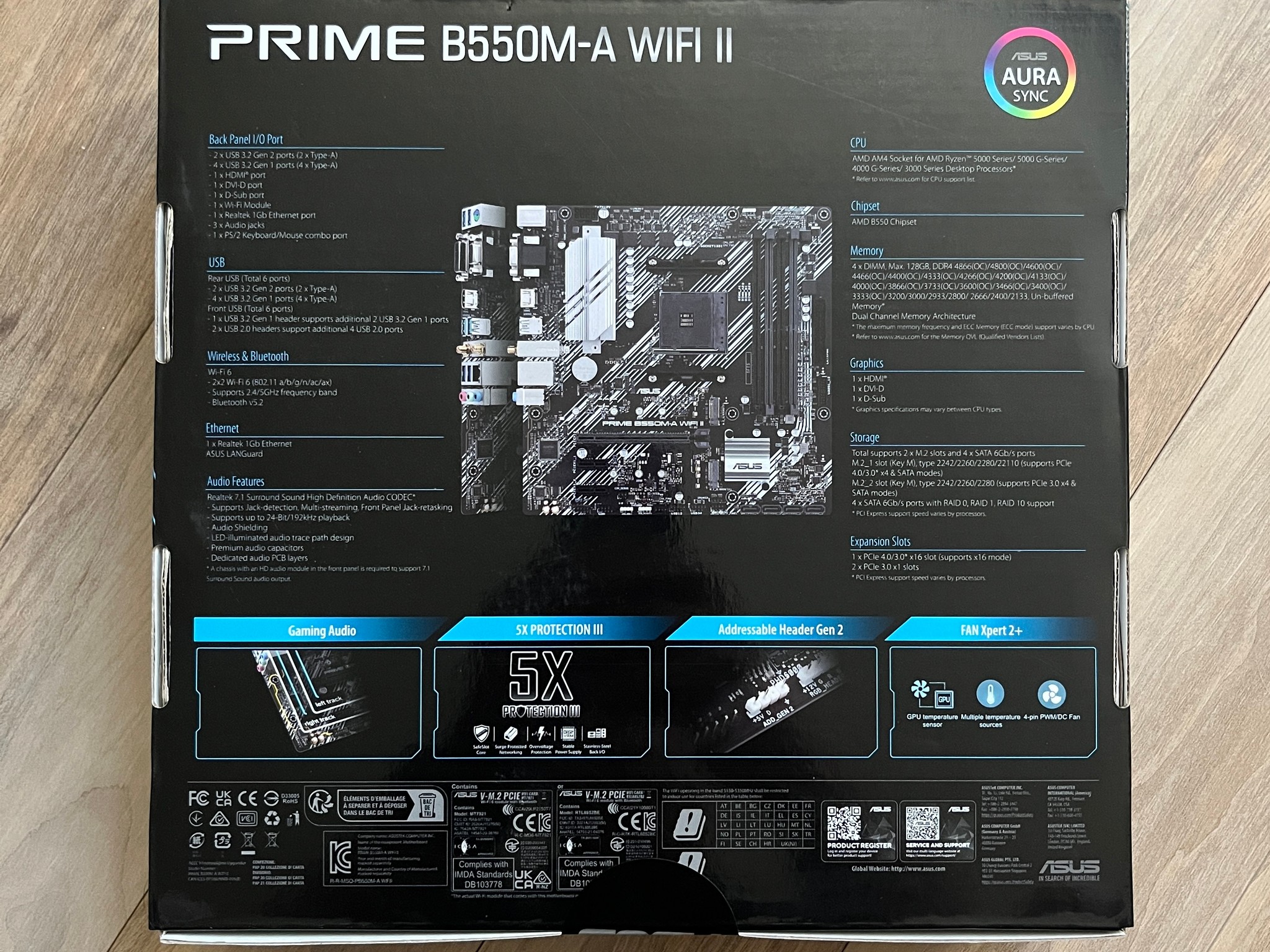 New ASUS Prime B550M-A WIFI II Motherboard