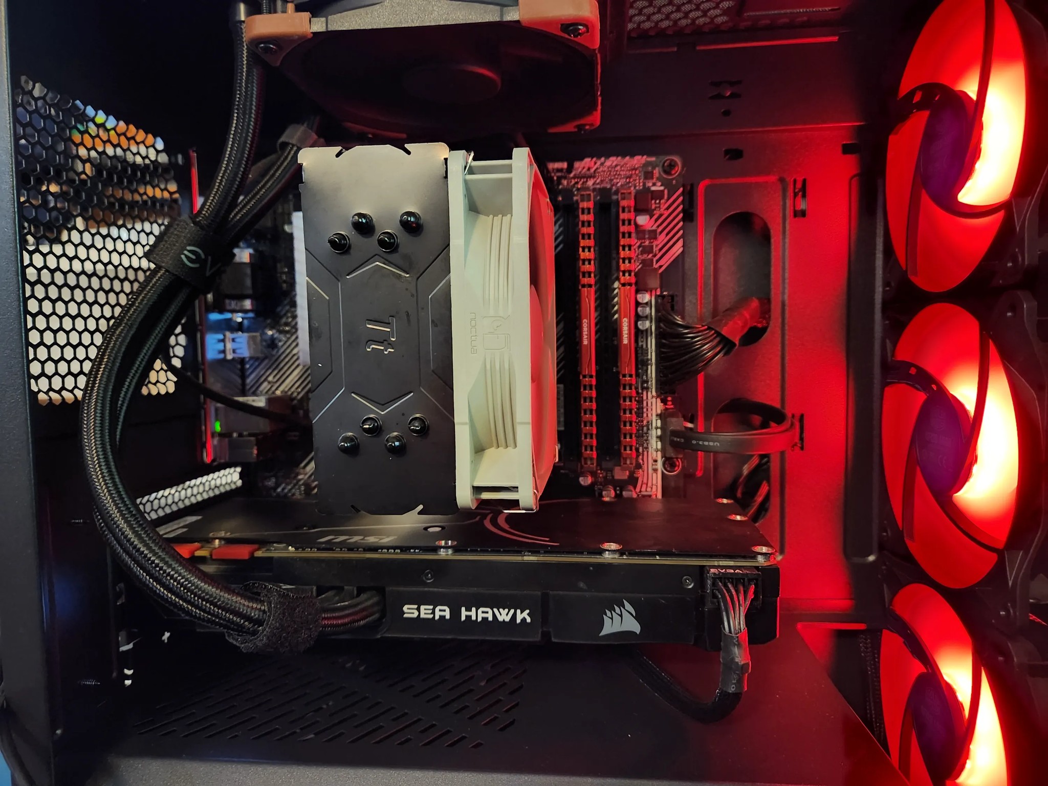 The RED MONSTER 2 1080p gaming pc GTX 1080 SEAHAWK and Ryzen 7 1700X